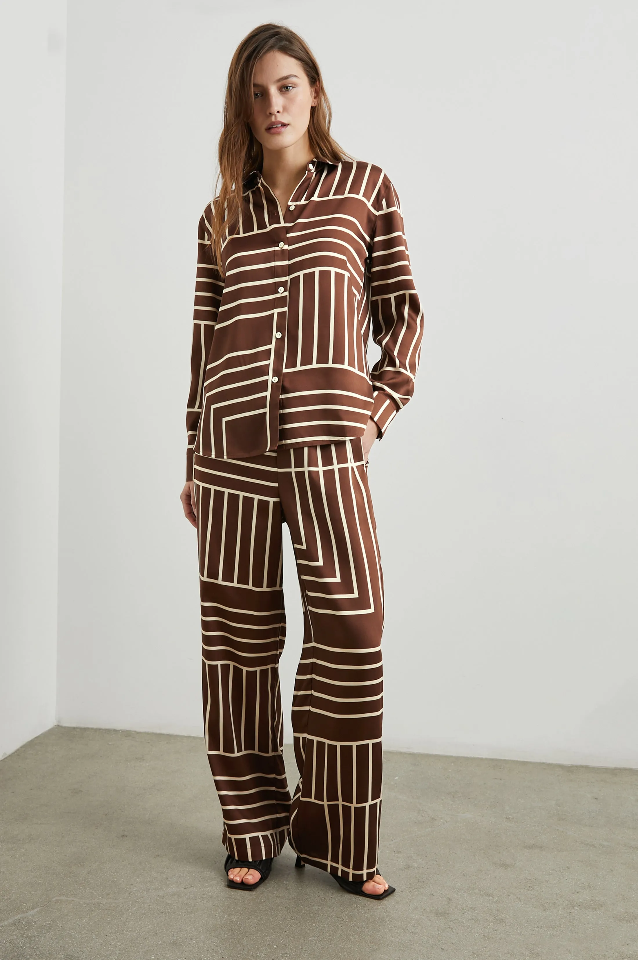 ELIAS SHIRT - BROWN LINE ART Rails