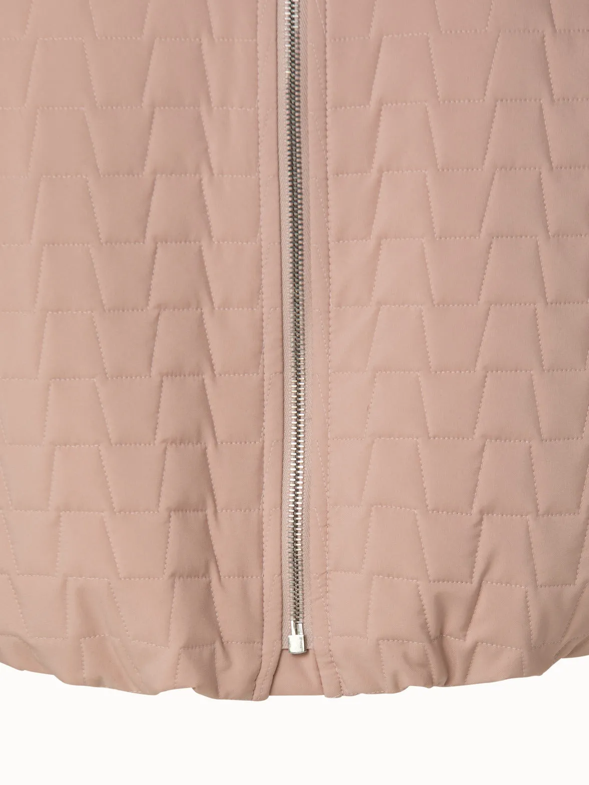 Elizah Silk Taffeta Trapezoid Quilted Jacket Akris