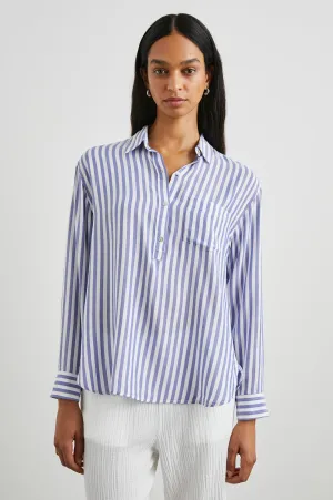 ELLE SHIRT - BLUE WHITE STRIPE Rails