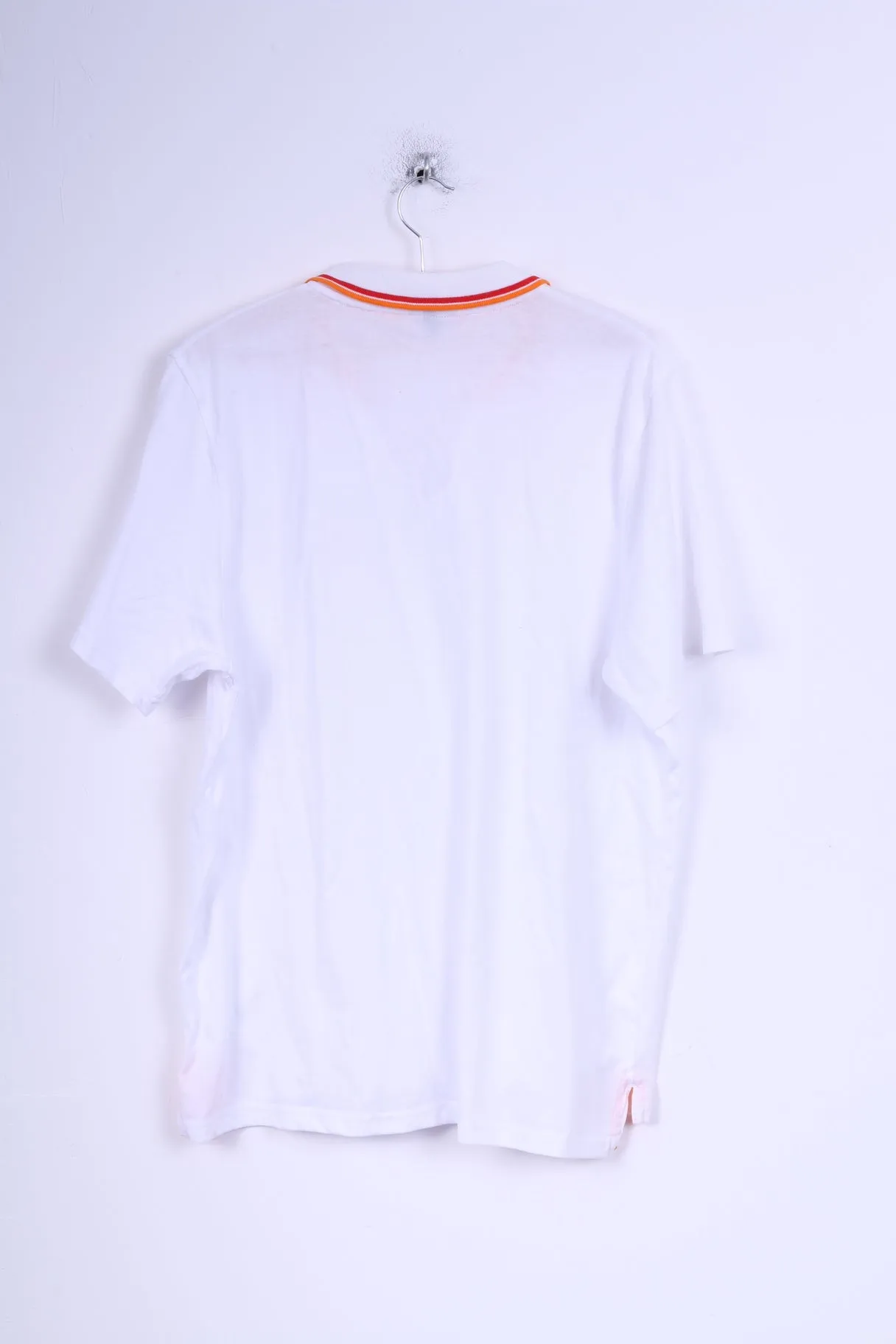Ellesse Italia Mens XXL Polo Shirt White Cotton Short Sleeve