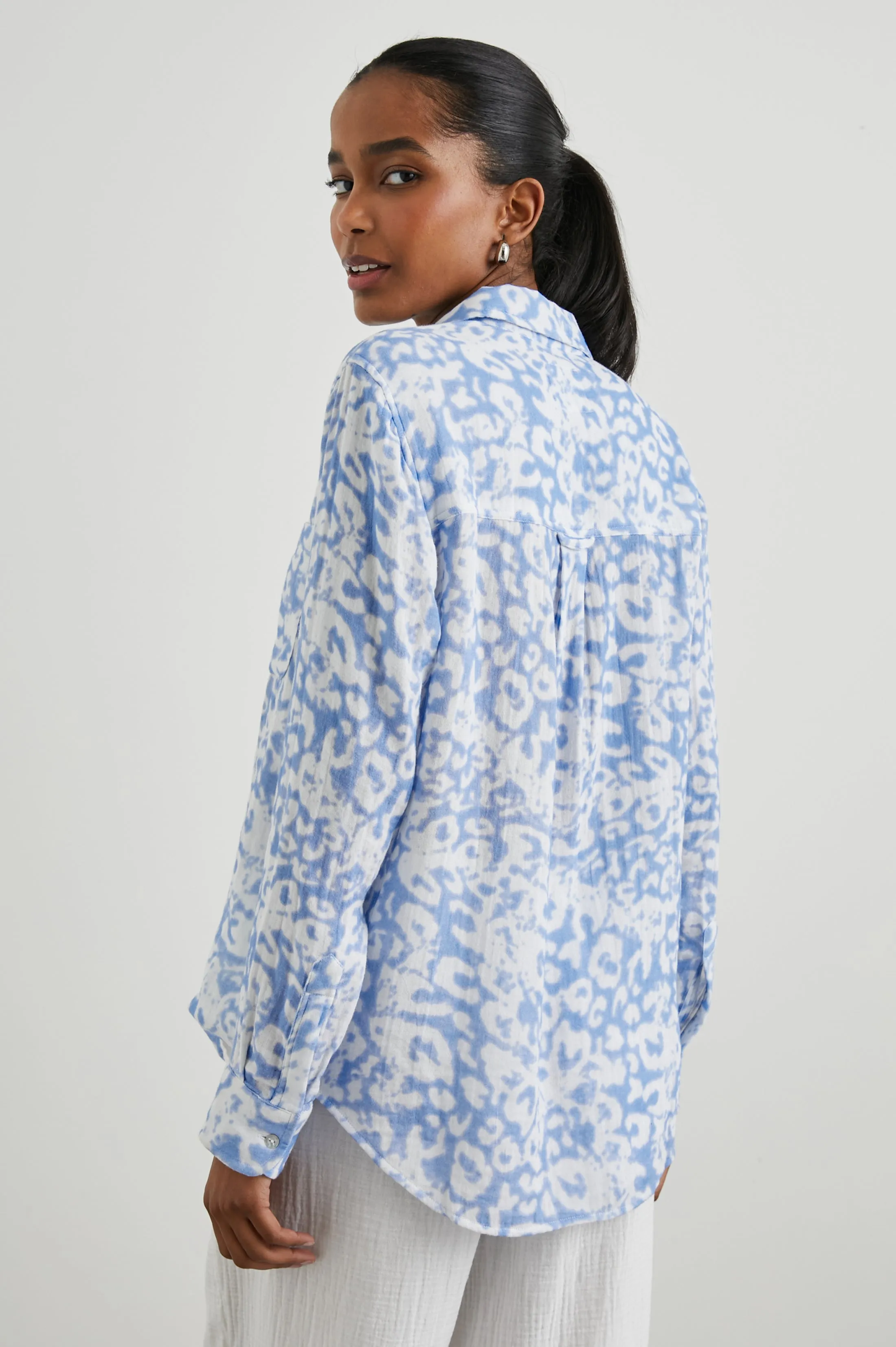 ELLIS SHIRT - BLUE DIFFUSED CHEETAH Rails