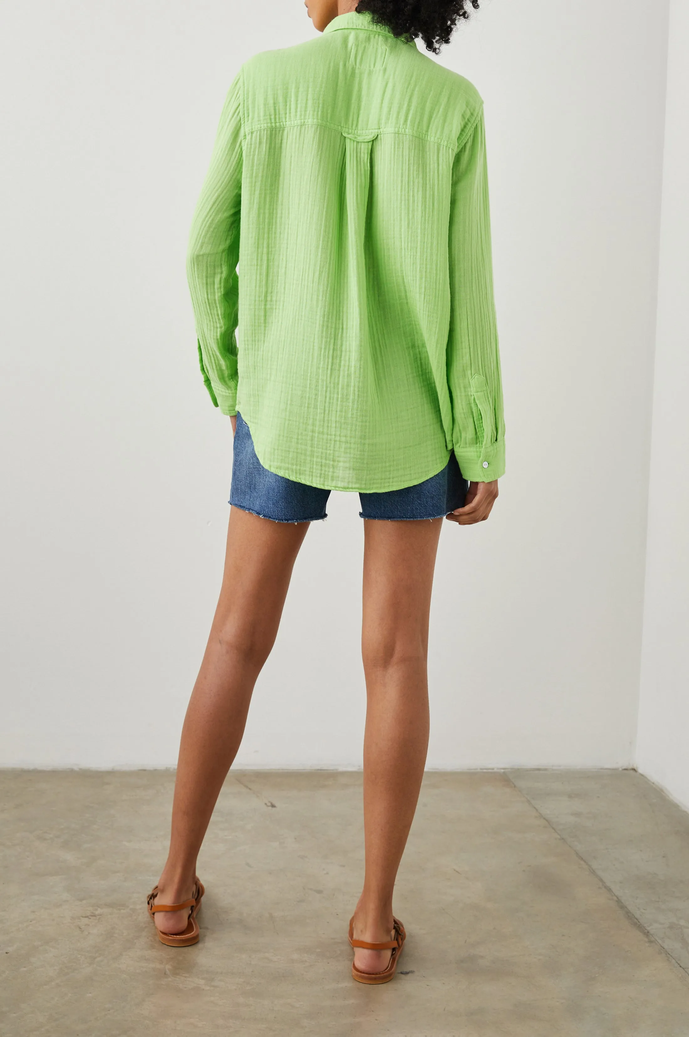 ELLIS SHIRT - JADE LIME Rails