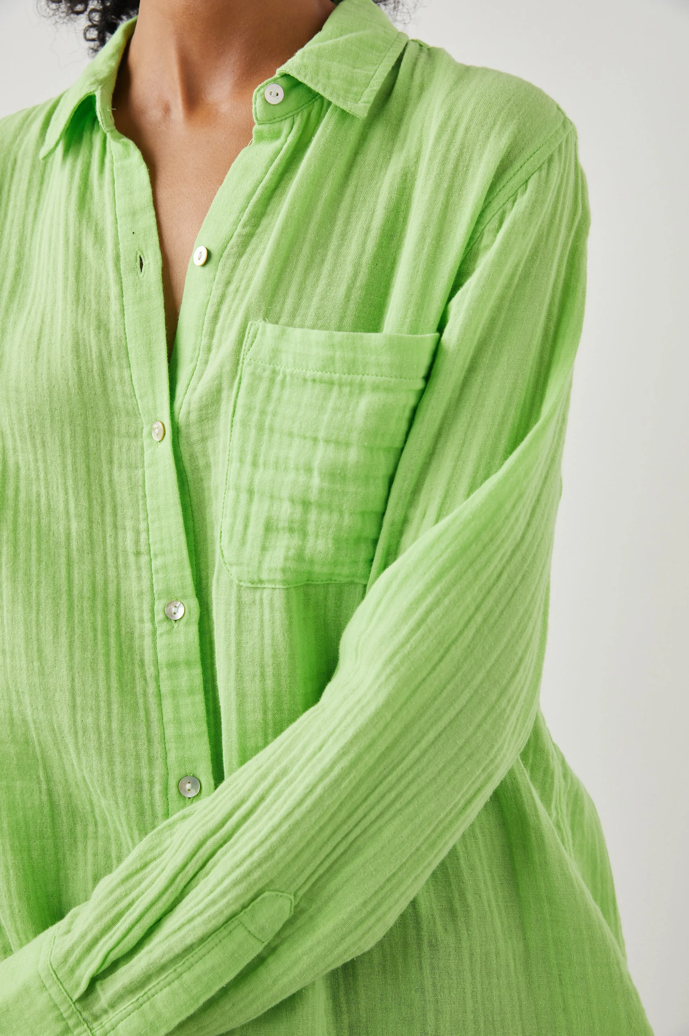 ELLIS SHIRT - JADE LIME Rails