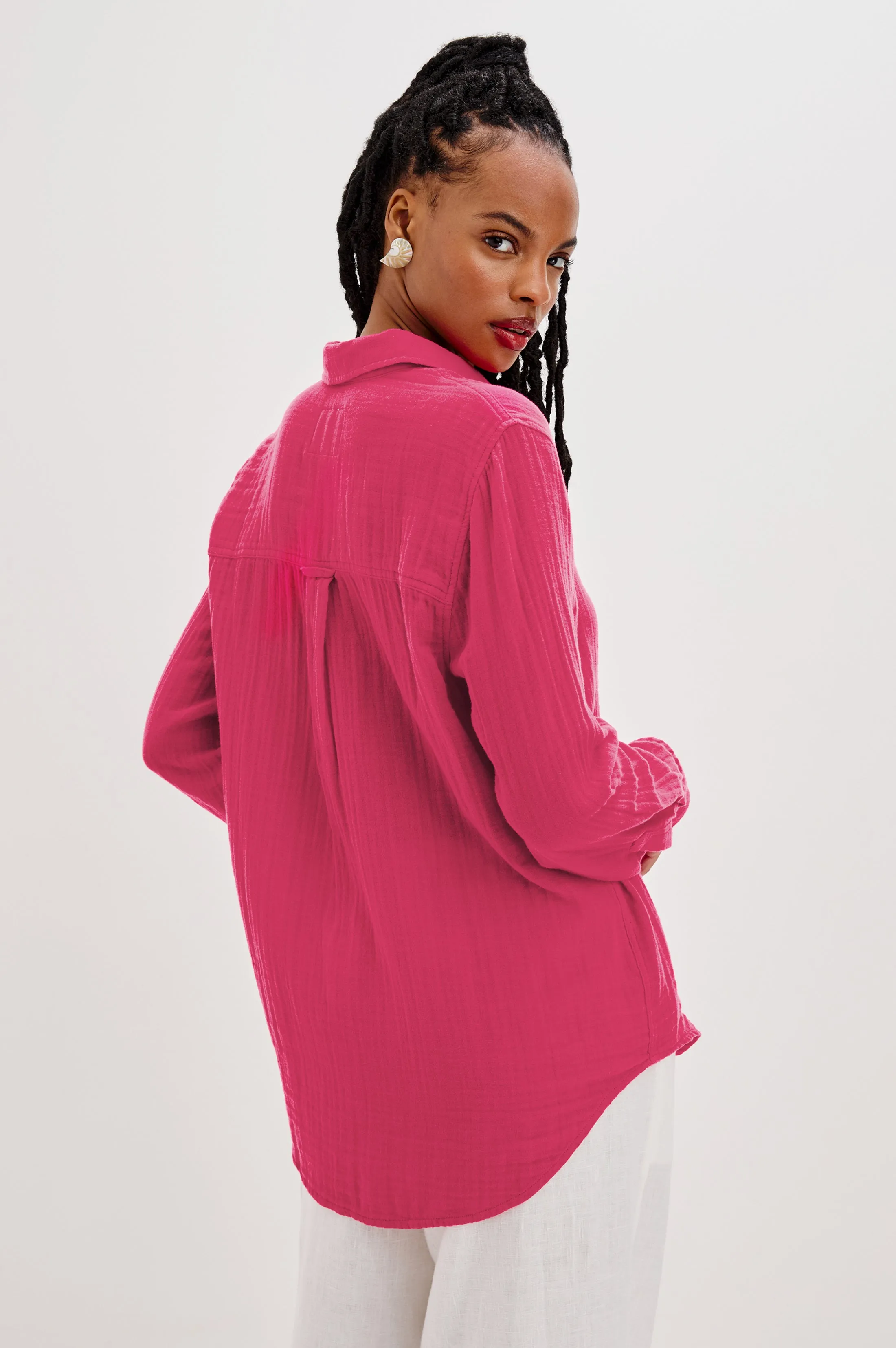 ELLIS SHIRT - RASPBERRY Rails