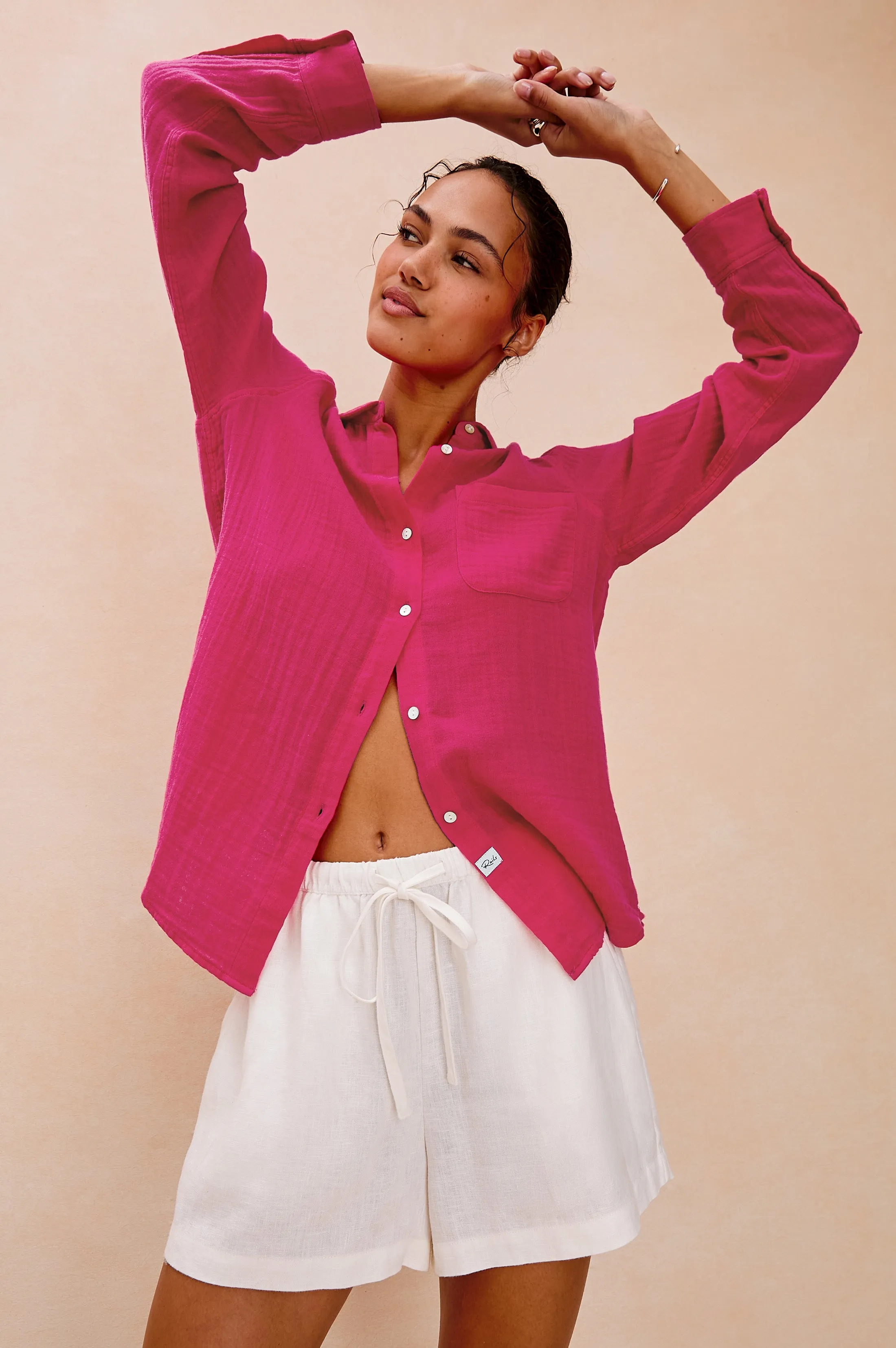 ELLIS SHIRT - RASPBERRY Rails