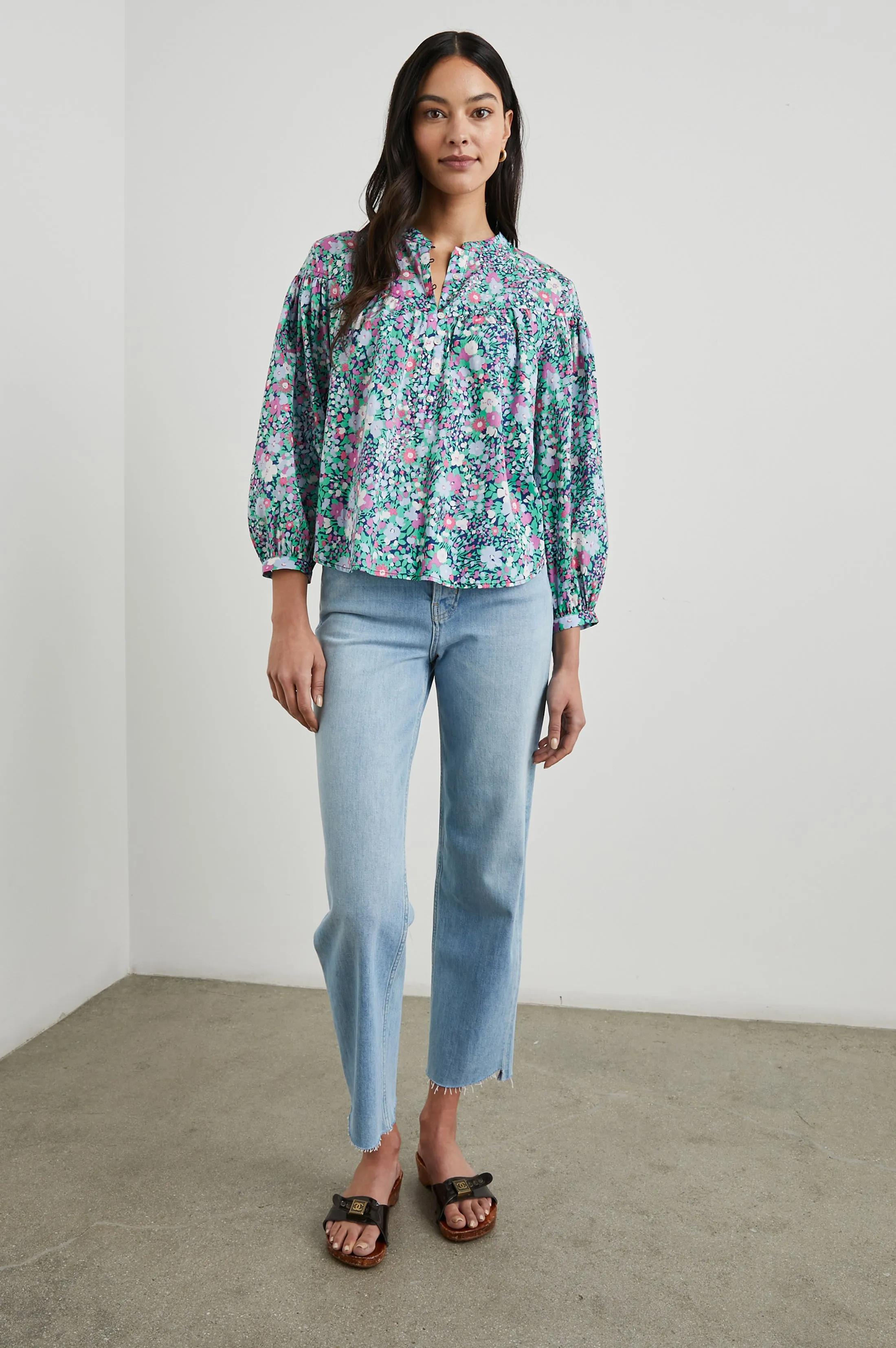 ELLISON TOP - NAVY LEILANI FLORAL Rails
