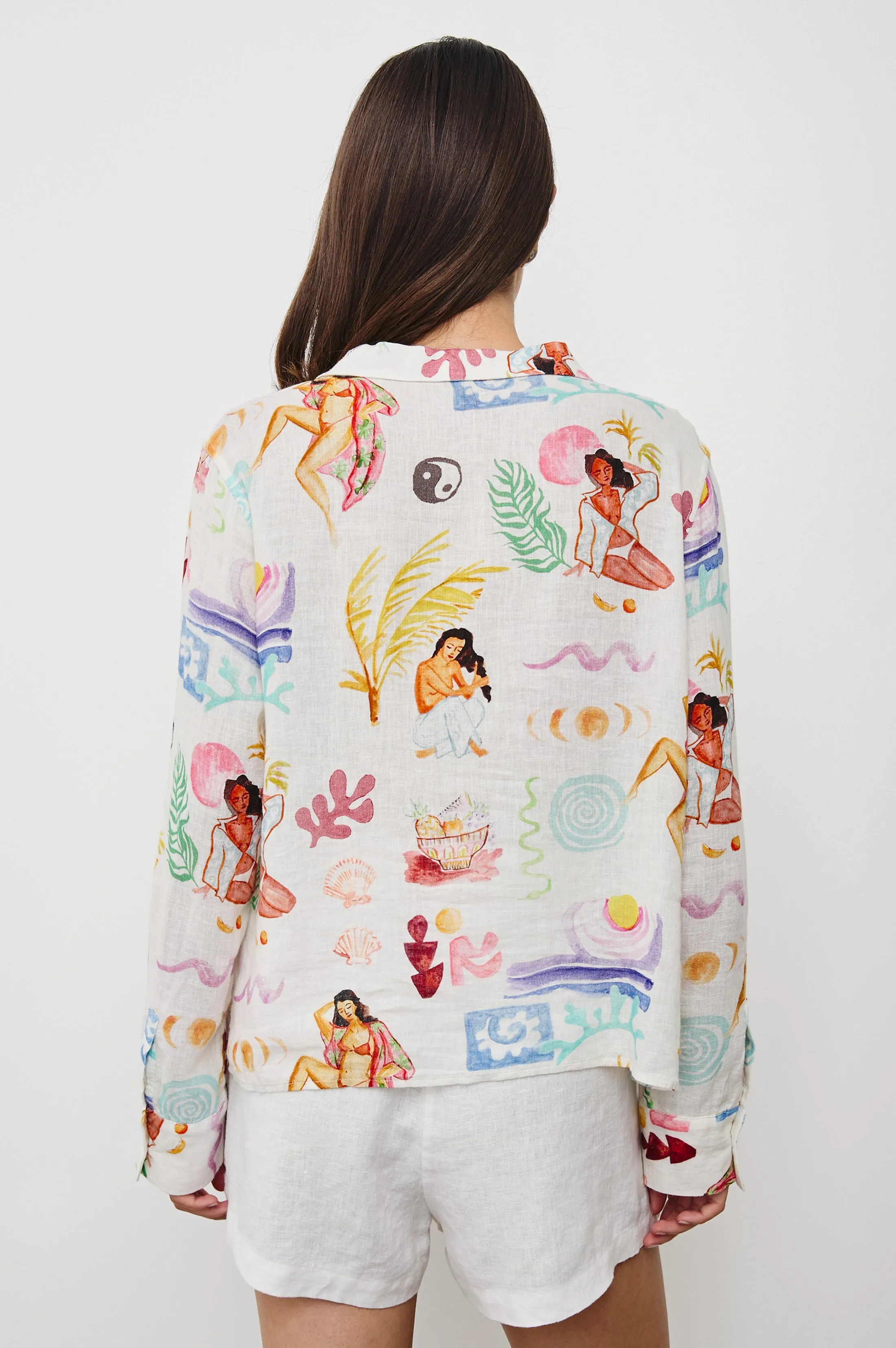 ELM SHIRT - IVORY BATHING LADIES Rails