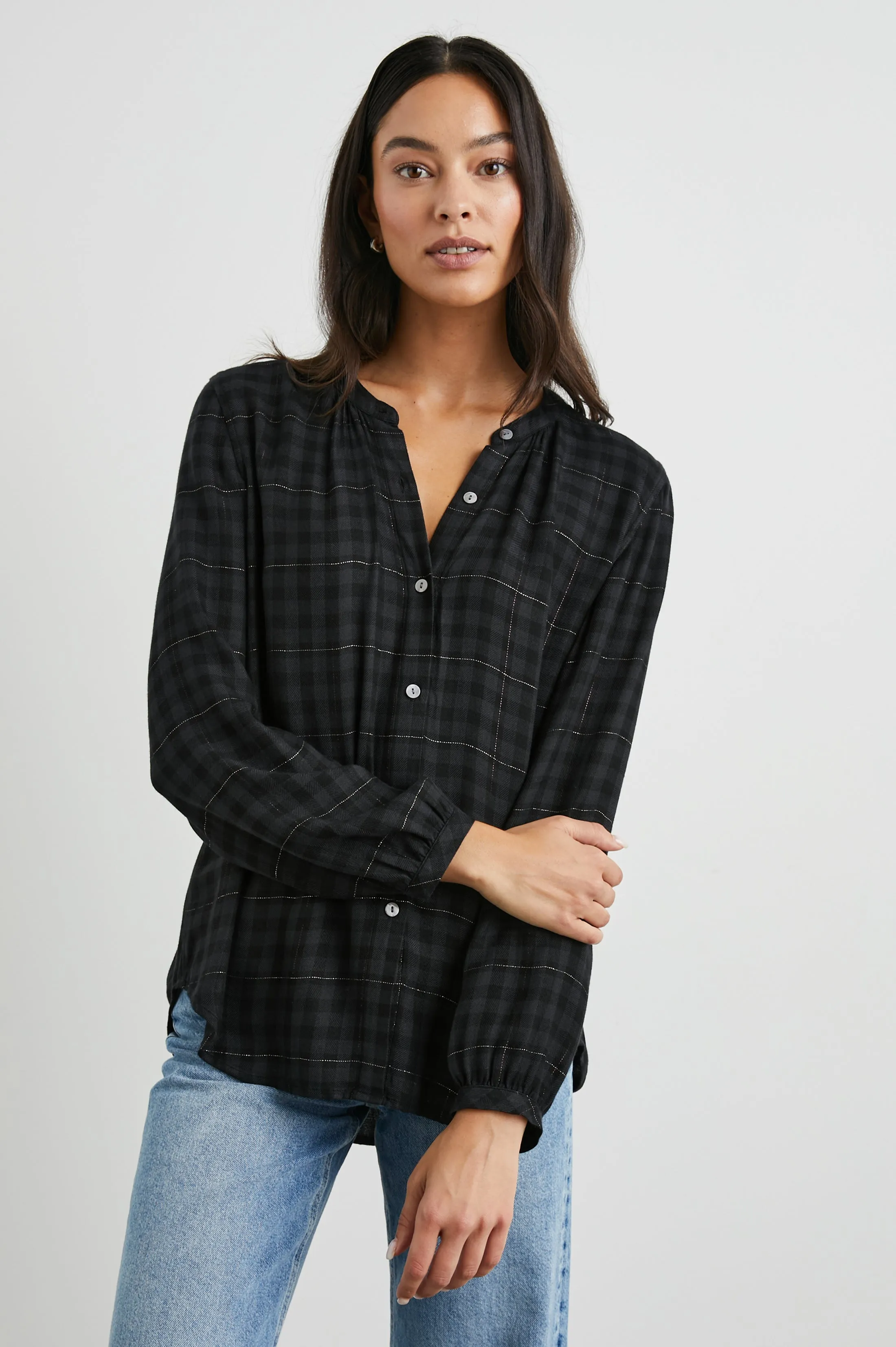 ELOISE TOP - ONYX LUREX Rails