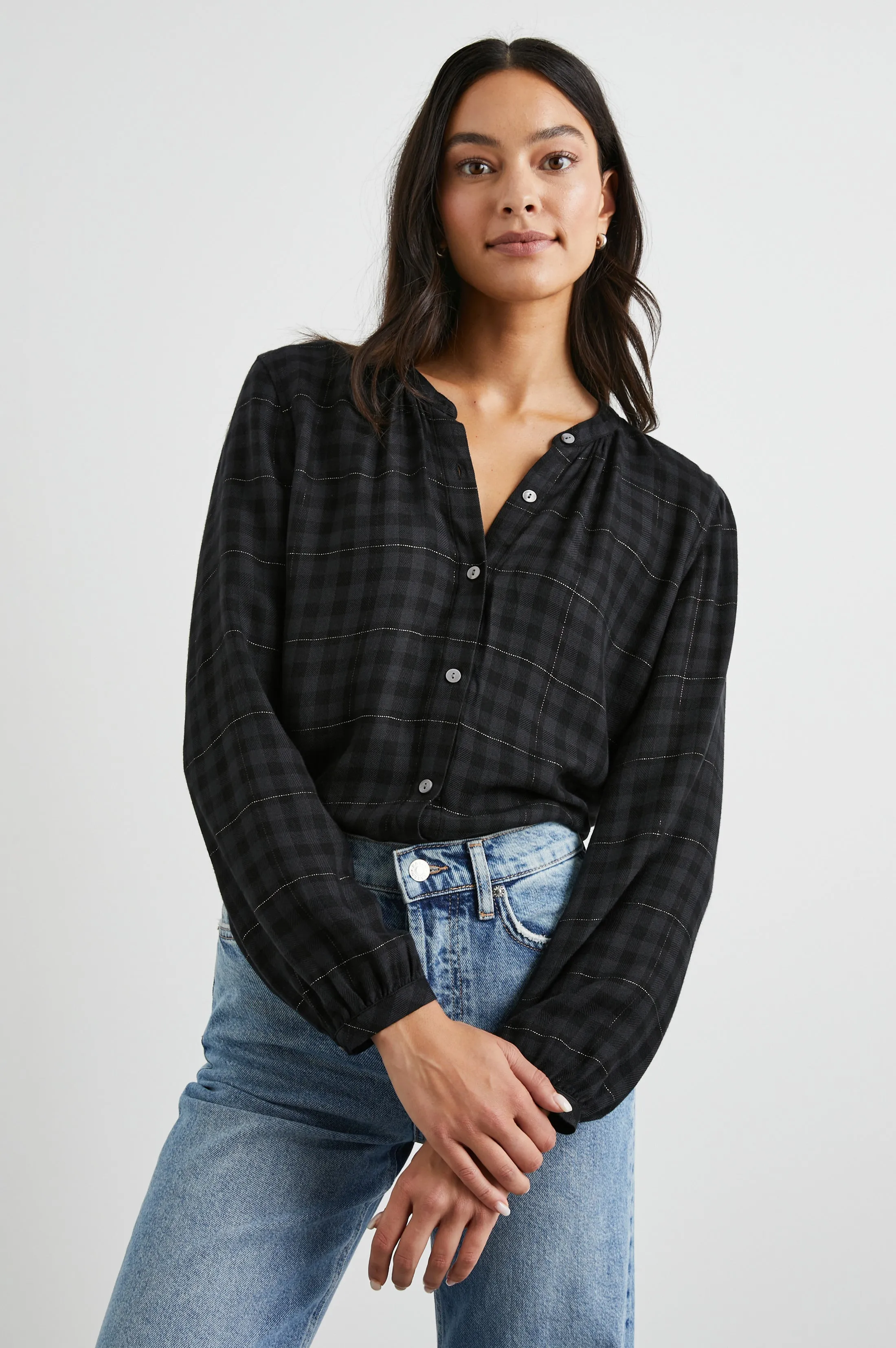 ELOISE TOP - ONYX LUREX Rails