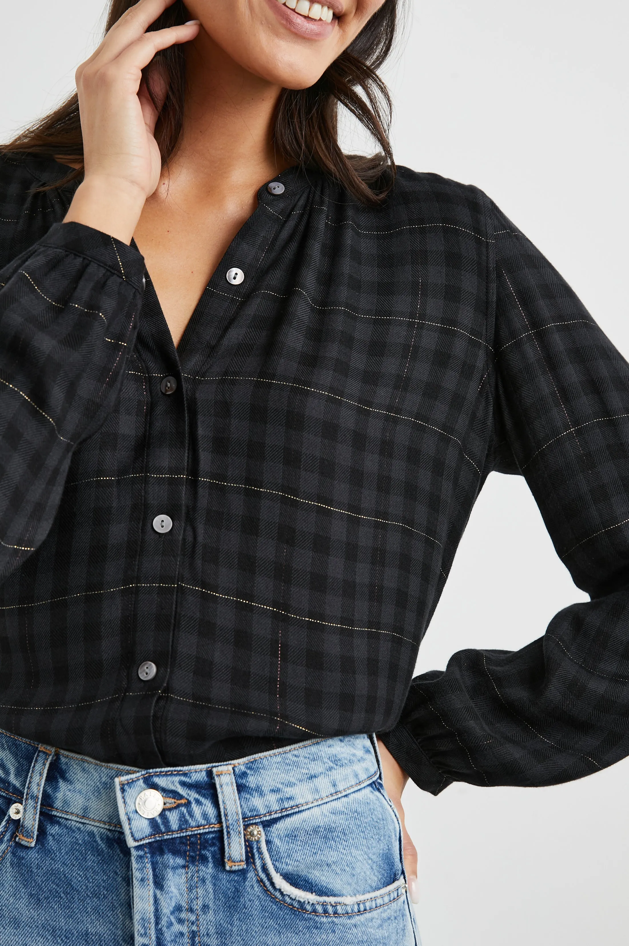 ELOISE TOP - ONYX LUREX Rails