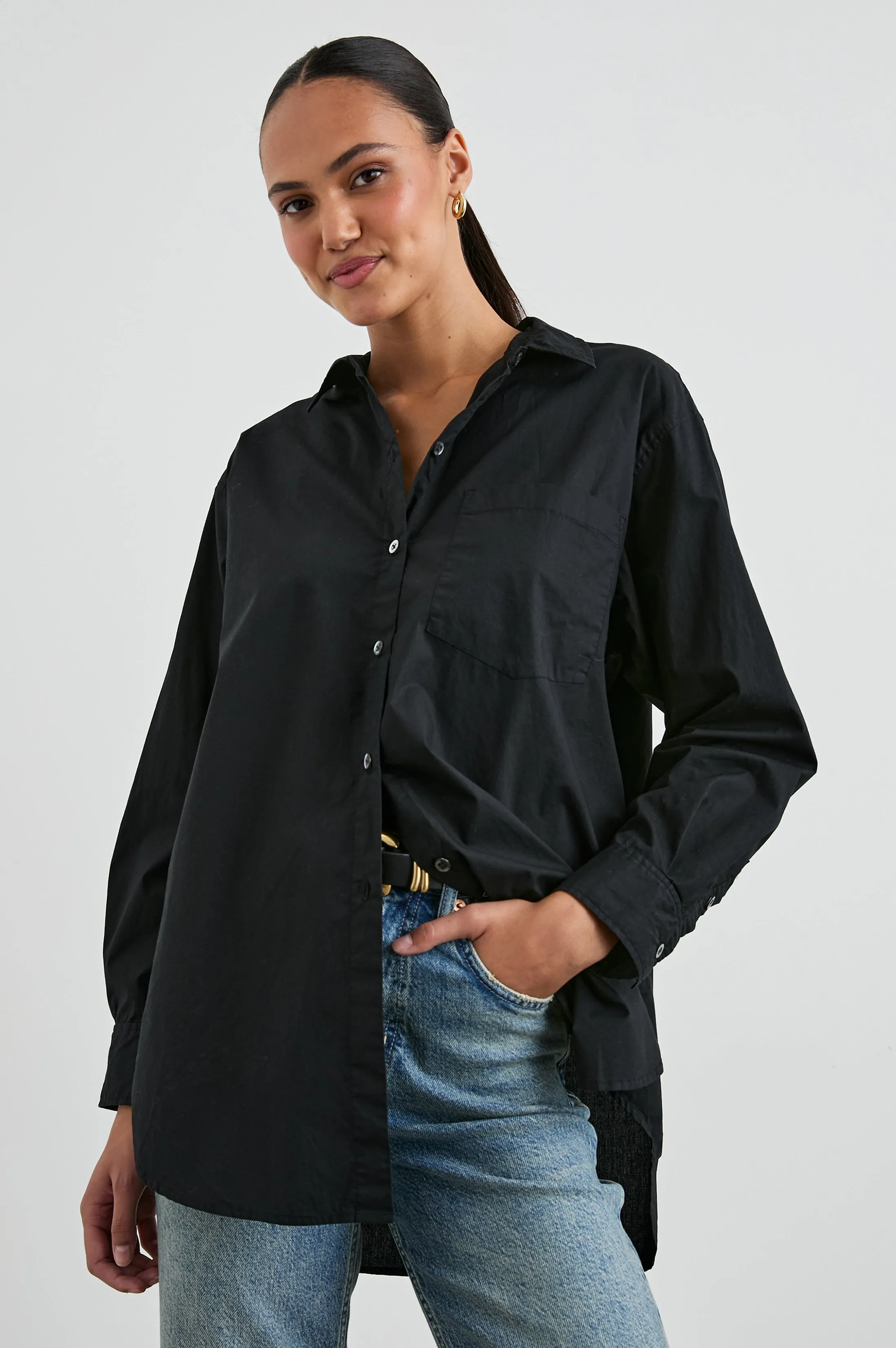 ELSA SHIRT - BLACK Rails