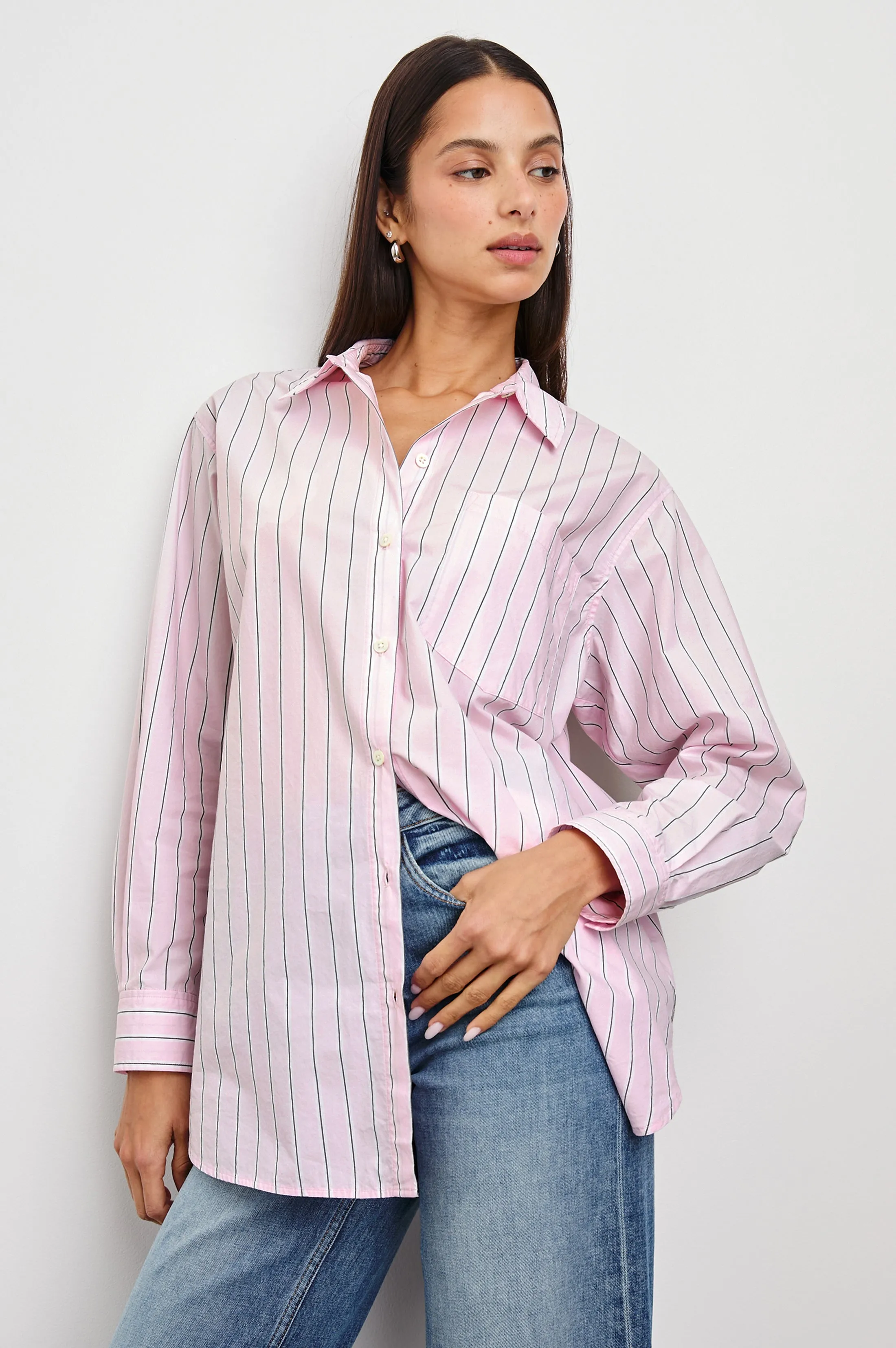 ELSA SHIRT - CHERRY BLOSSOM STRIPE Rails