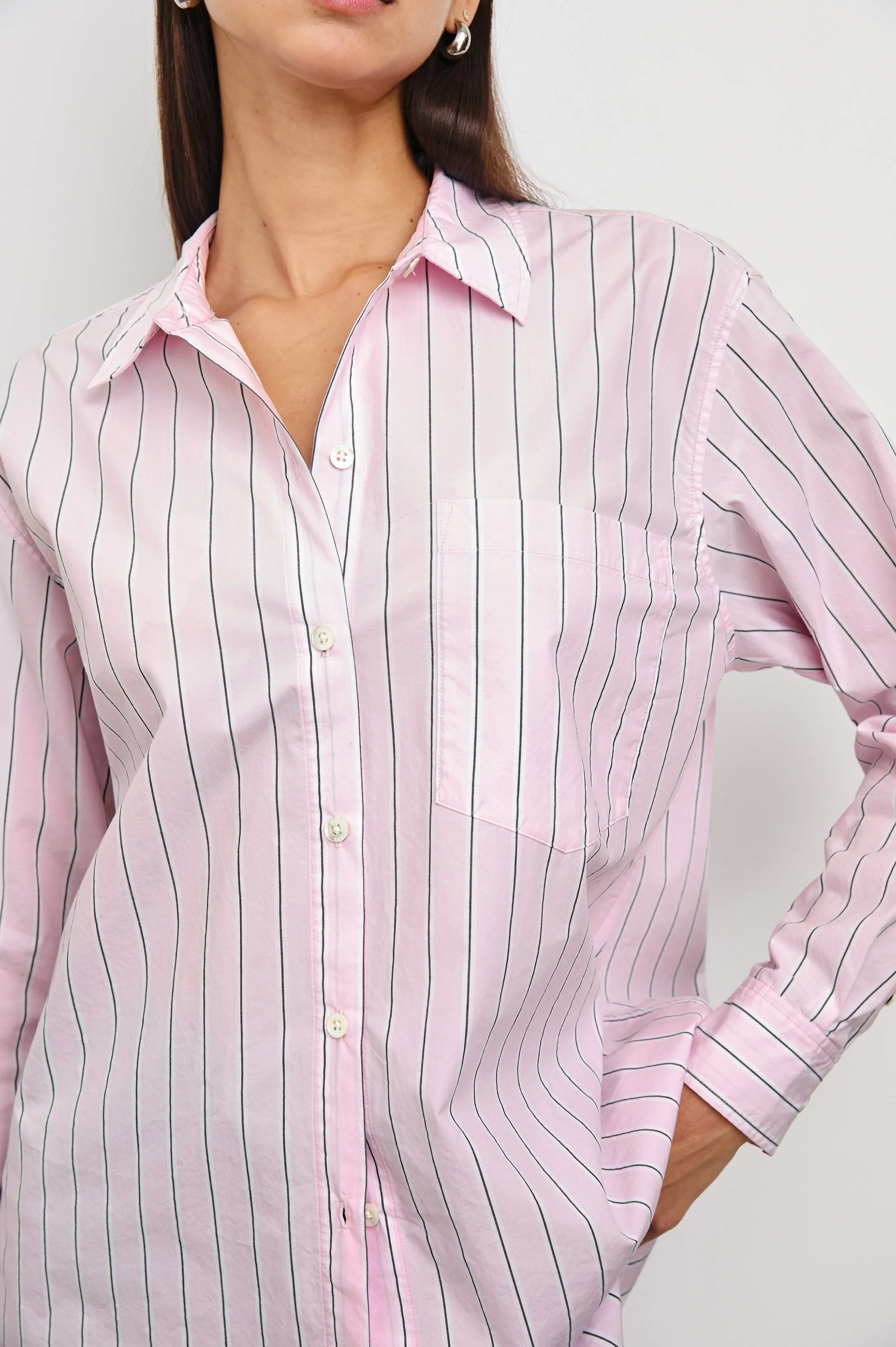 ELSA SHIRT - CHERRY BLOSSOM STRIPE Rails
