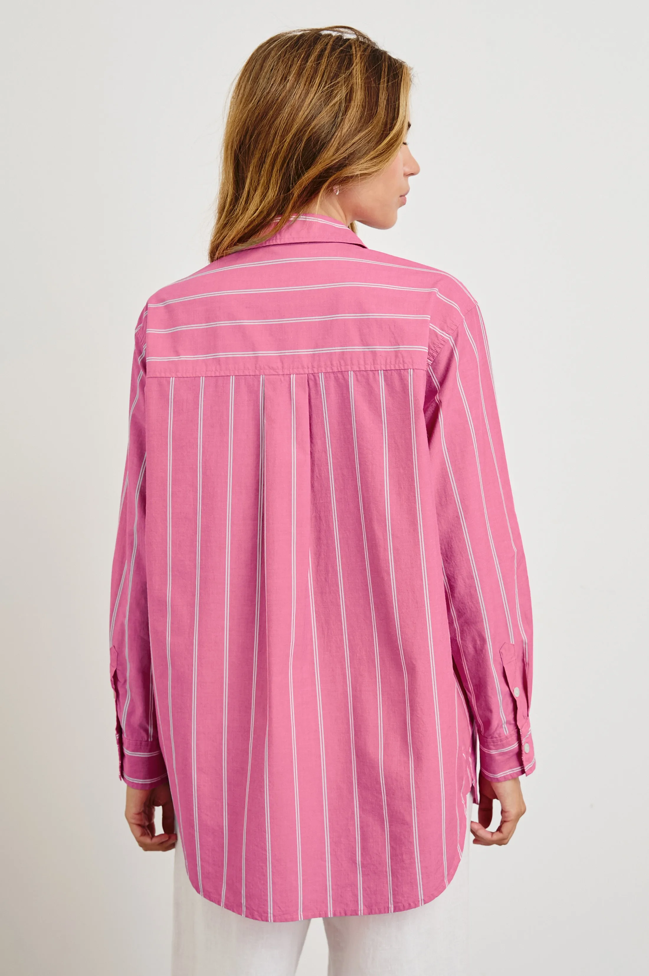 ELSA SHIRT - HIBISCUS WHITE STRIPE Rails