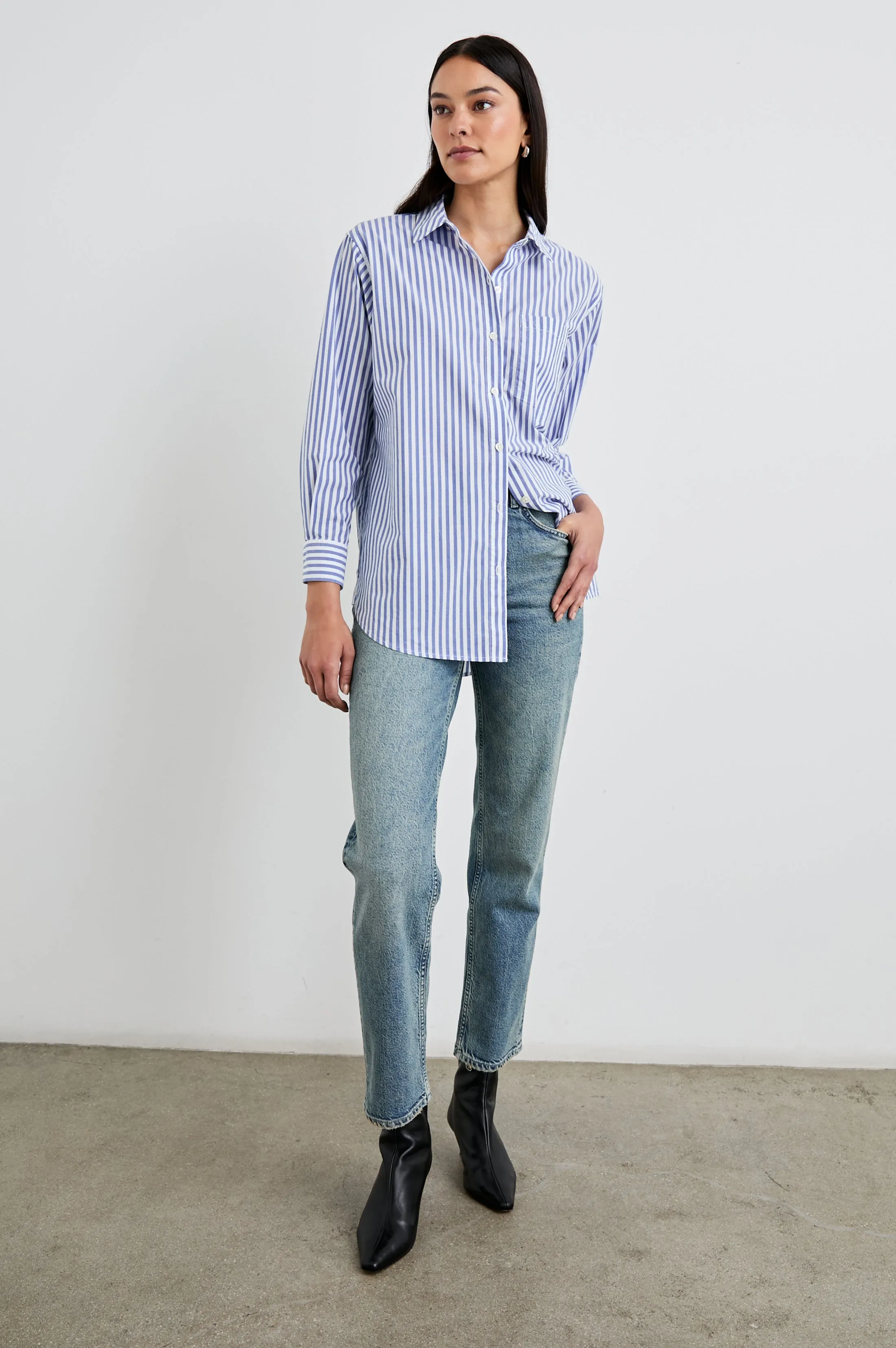 ELSA SHIRT - MARINER WHITE STRIPE Rails