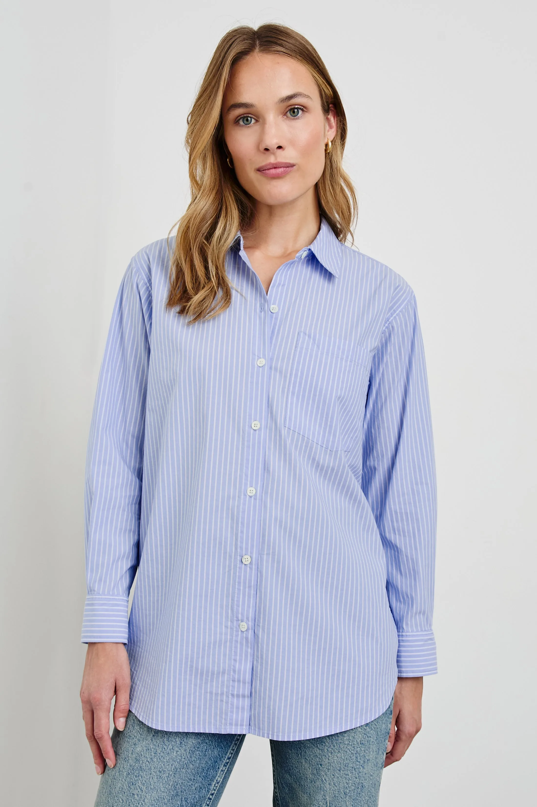 ELSA SHIRT - OXFORD WHITE STRIPE Rails