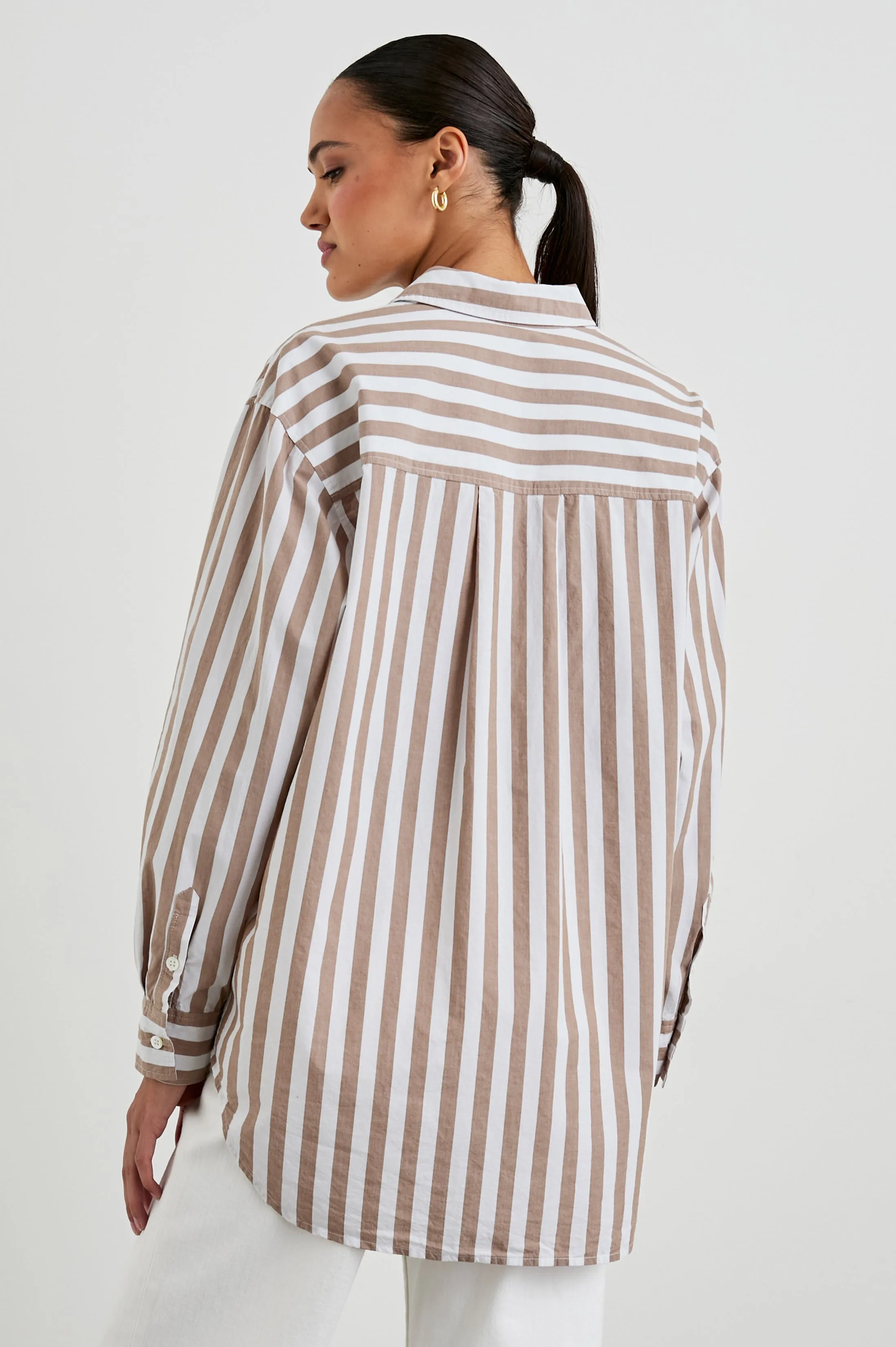 ELSA SHIRT - RUSSET WHITE STRIPE Rails