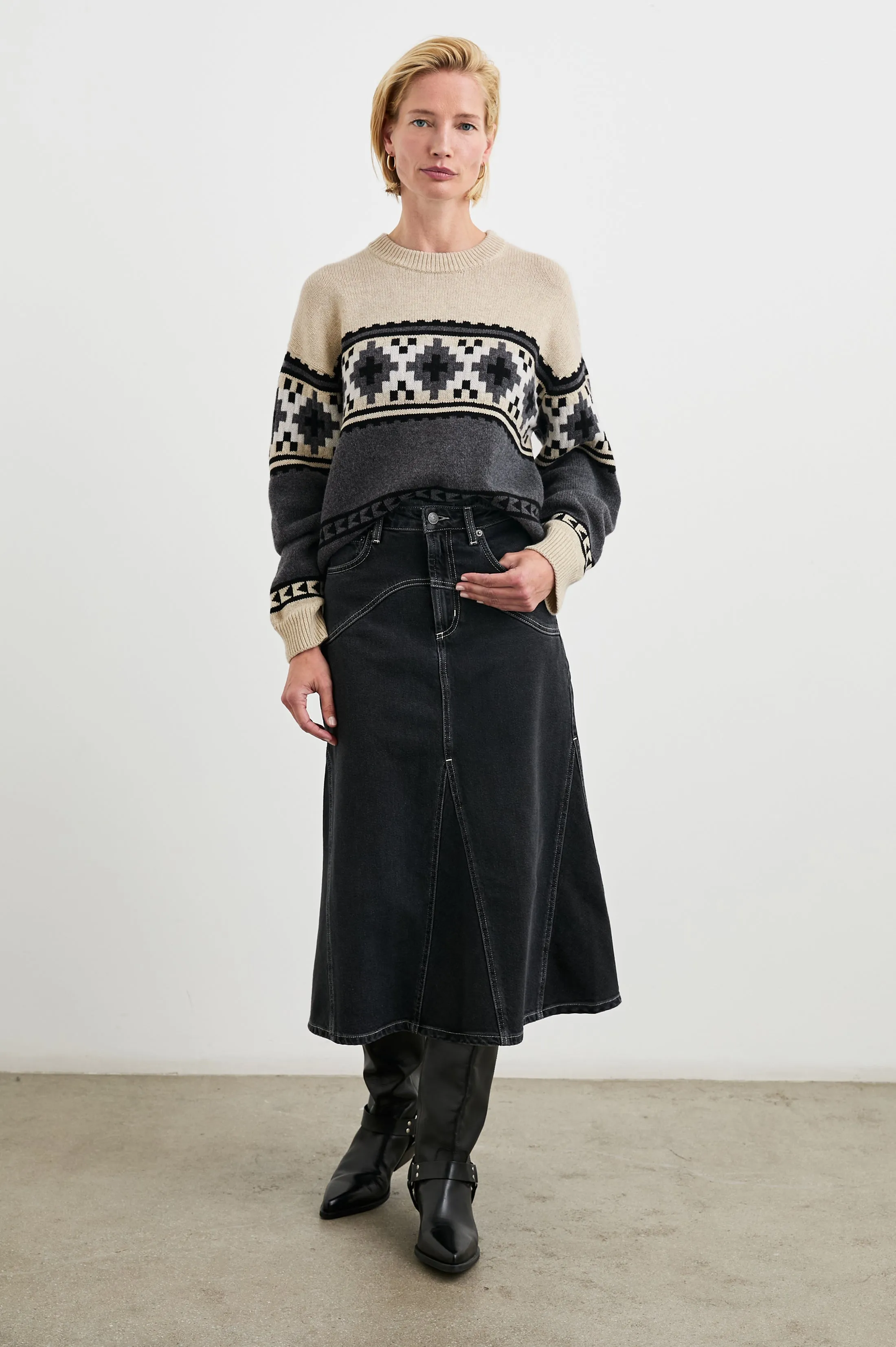 EMMA SWEATER - HEATHER FAIR ISLE Rails