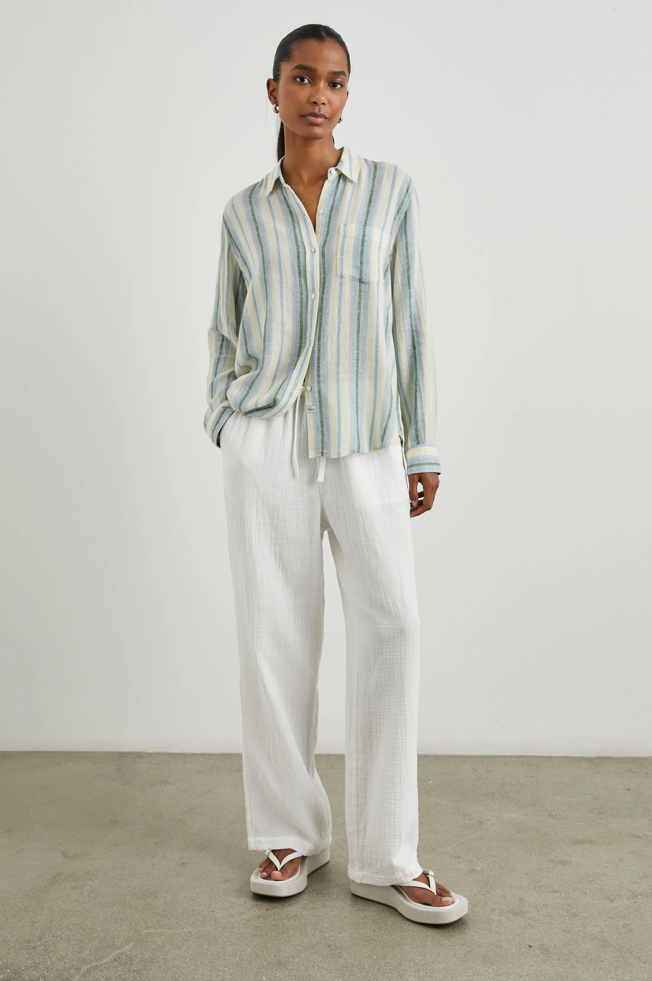EMMIE PANT - GAUZE WHITE Rails
