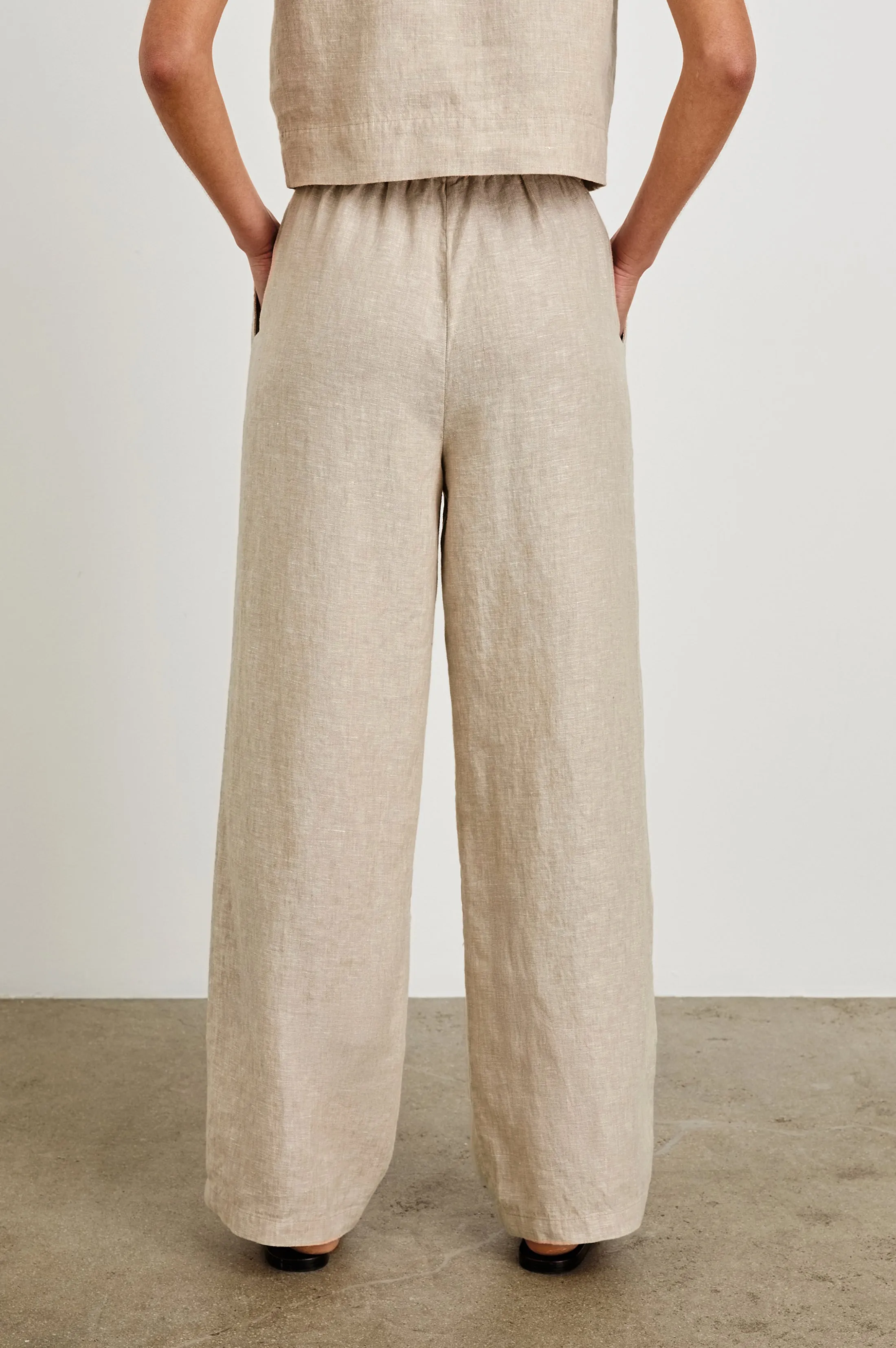 EMMIE PANT - HEATHERED FLAX Rails