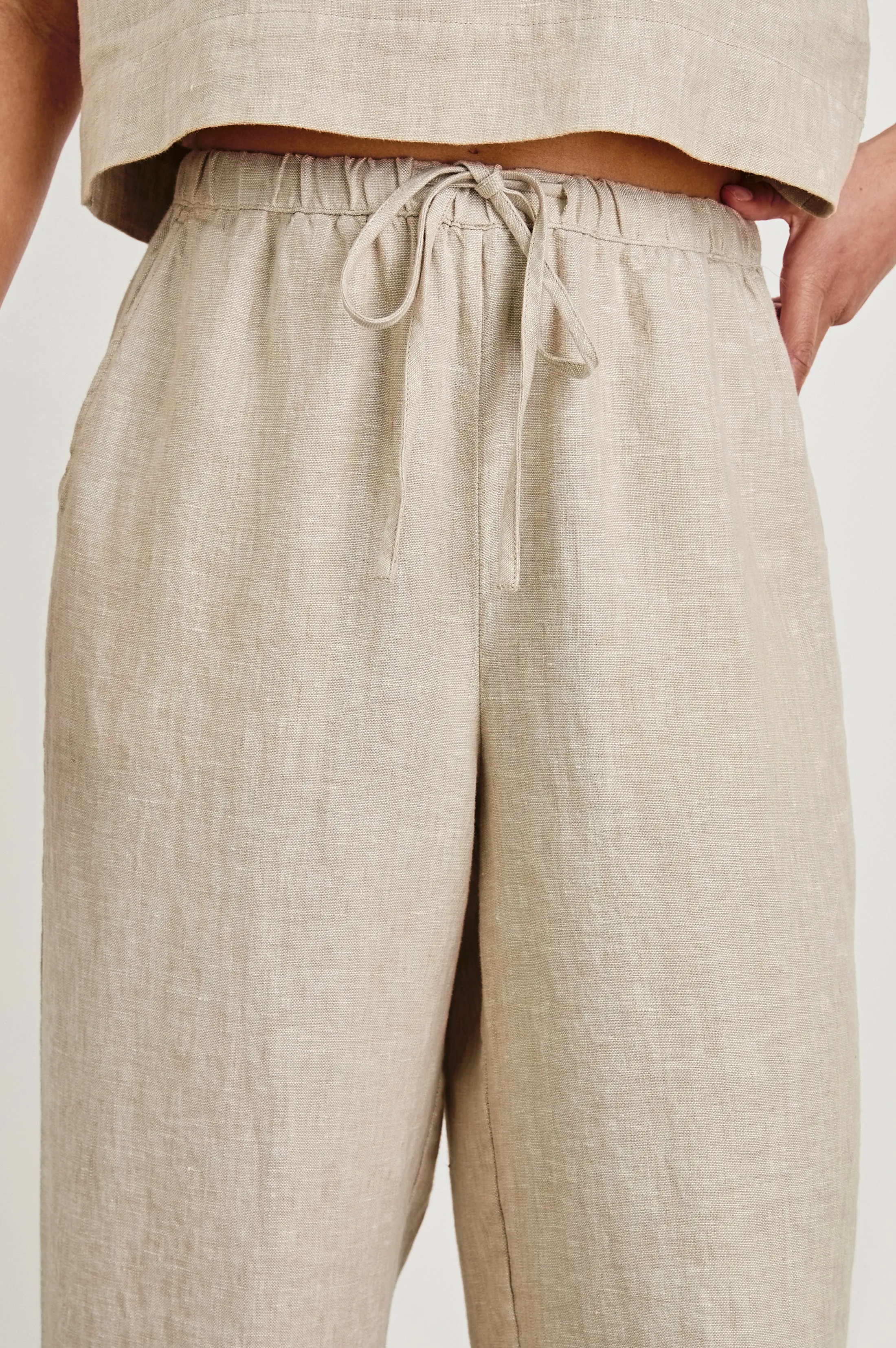 EMMIE PANT - HEATHERED FLAX Rails