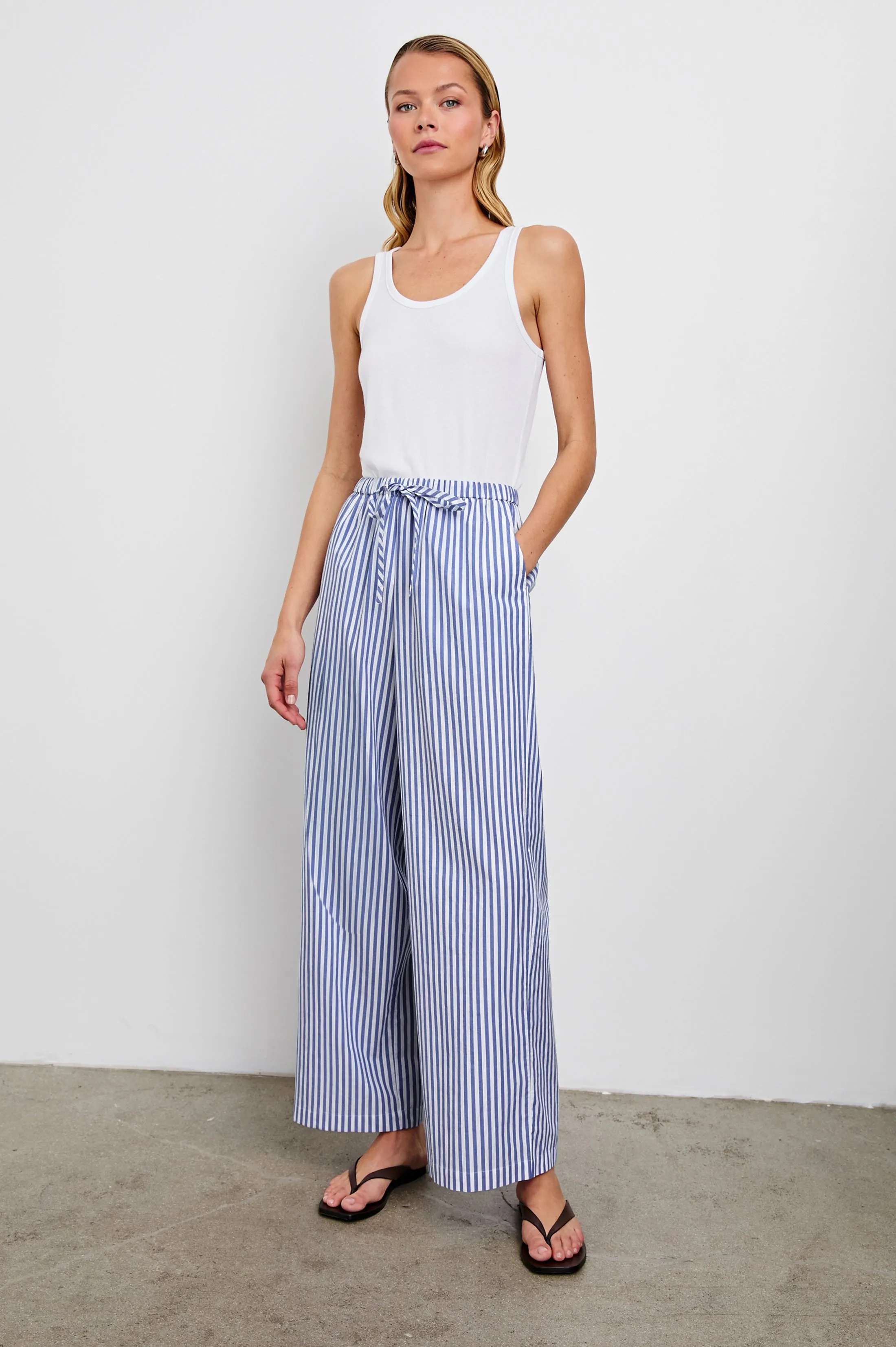 EMMIE PANT - MARINER WHITE STRIPE Rails