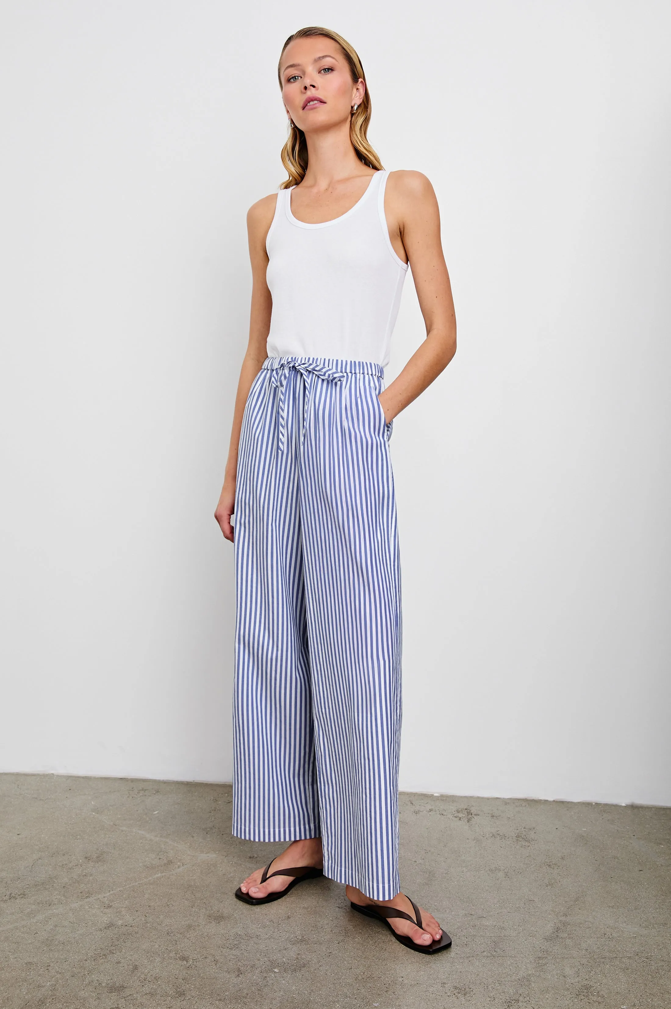 EMMIE PANT - MARINER WHITE STRIPE Rails