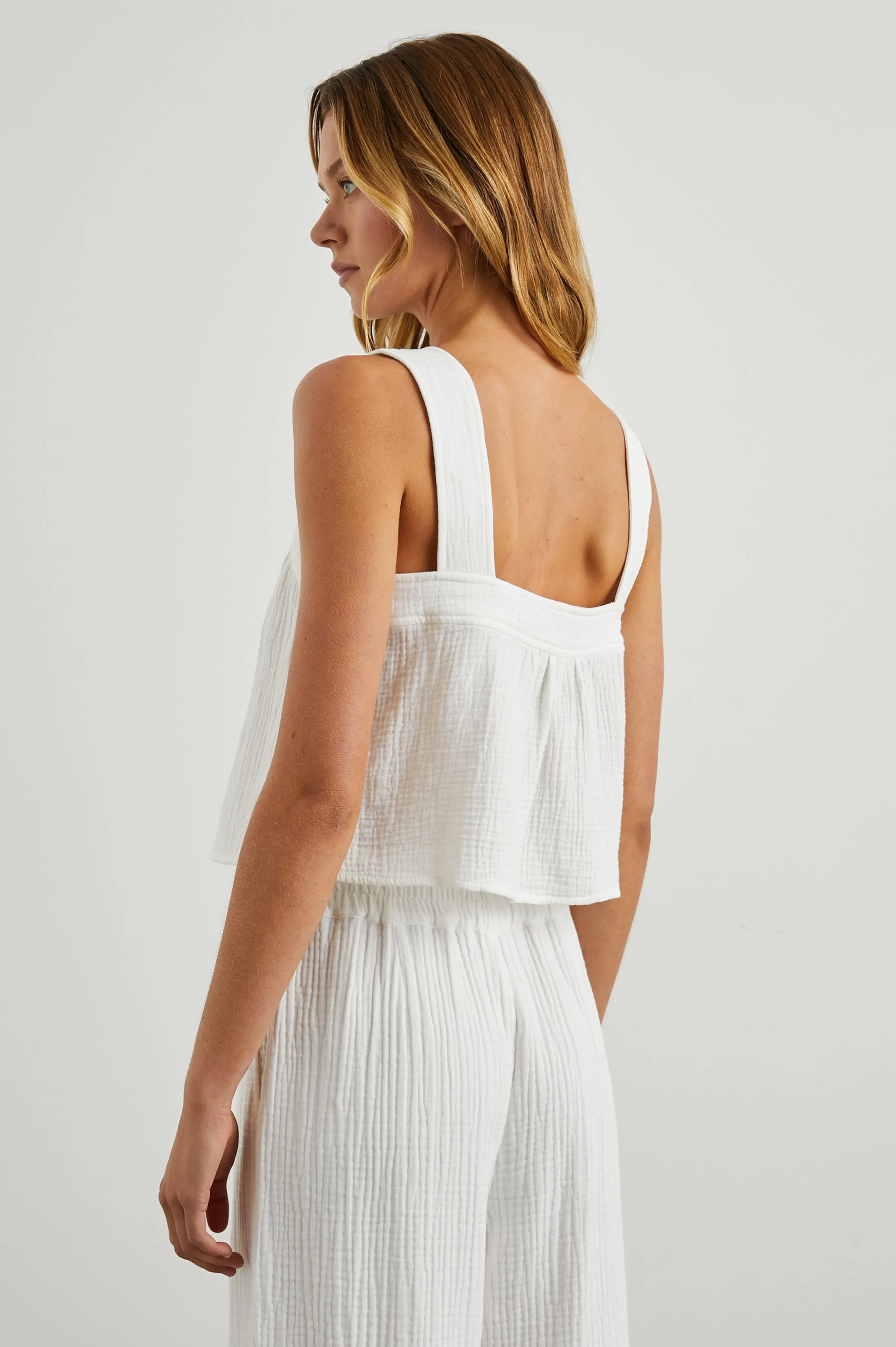 ENYA TOP - WHITE GAUZE Rails