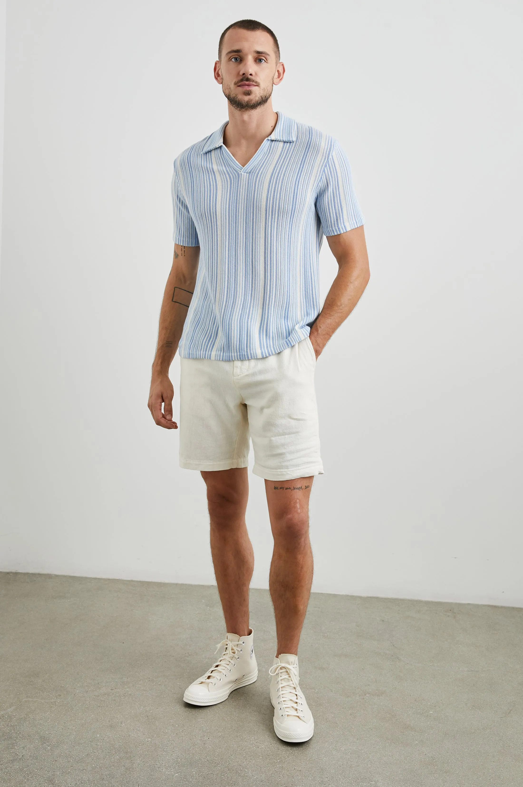 ETANNE POLO SHIRT - MERIDIAN ECRU STRIPE Rails