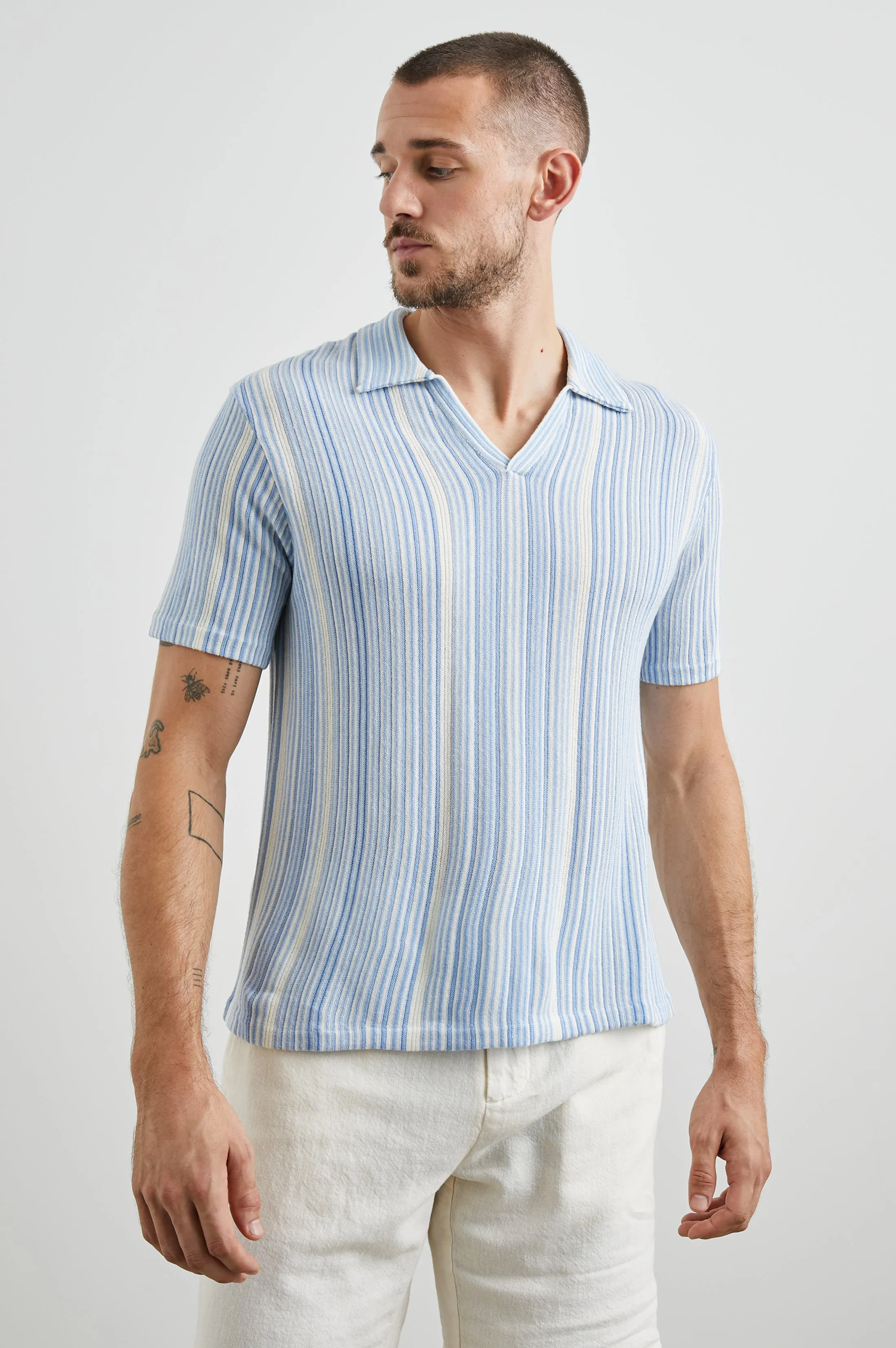 ETANNE POLO SHIRT - MERIDIAN ECRU STRIPE Rails