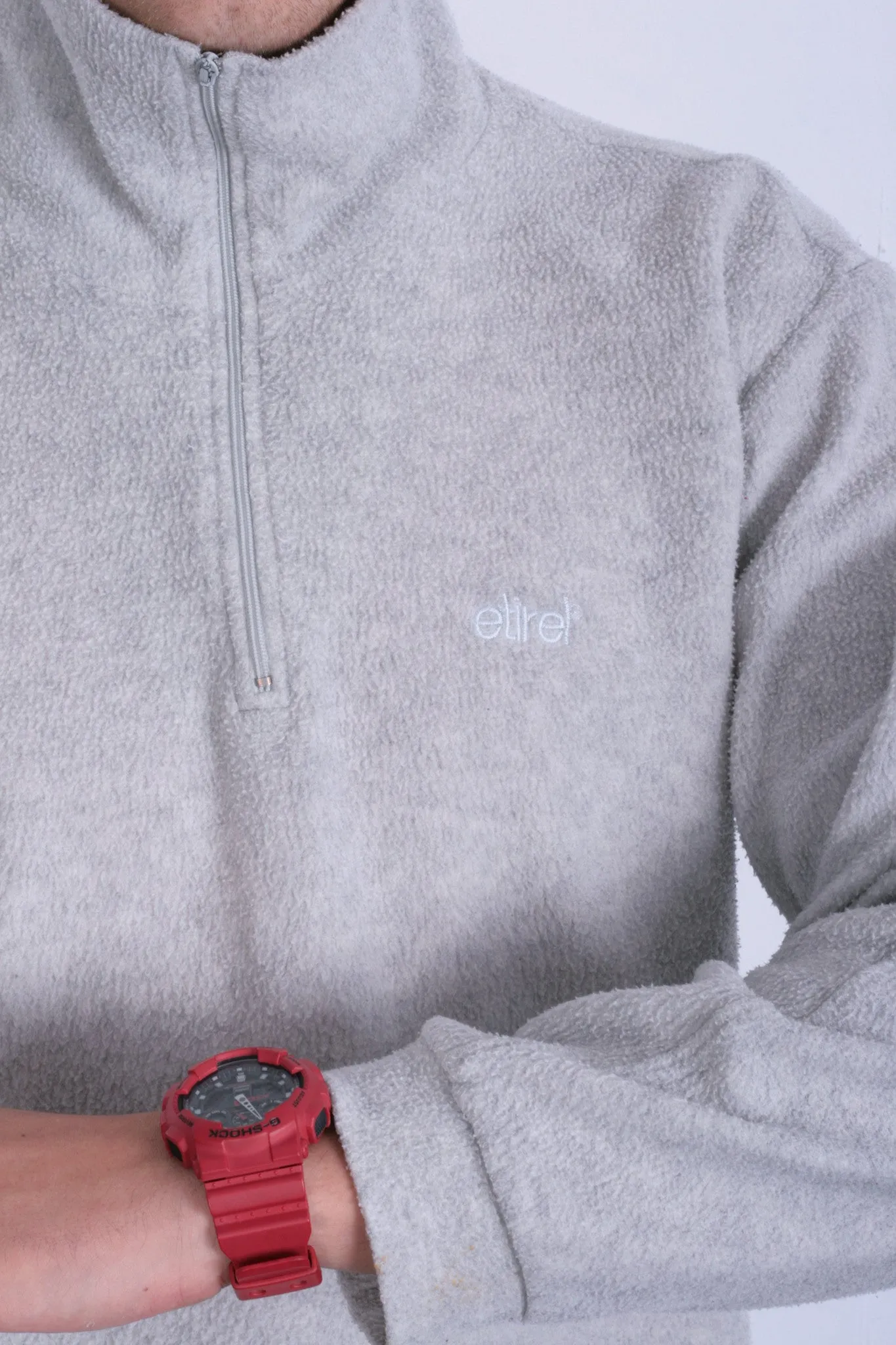 Etirel le style Sportif Mens M Sweatshirt Zip Neck Fleece Top