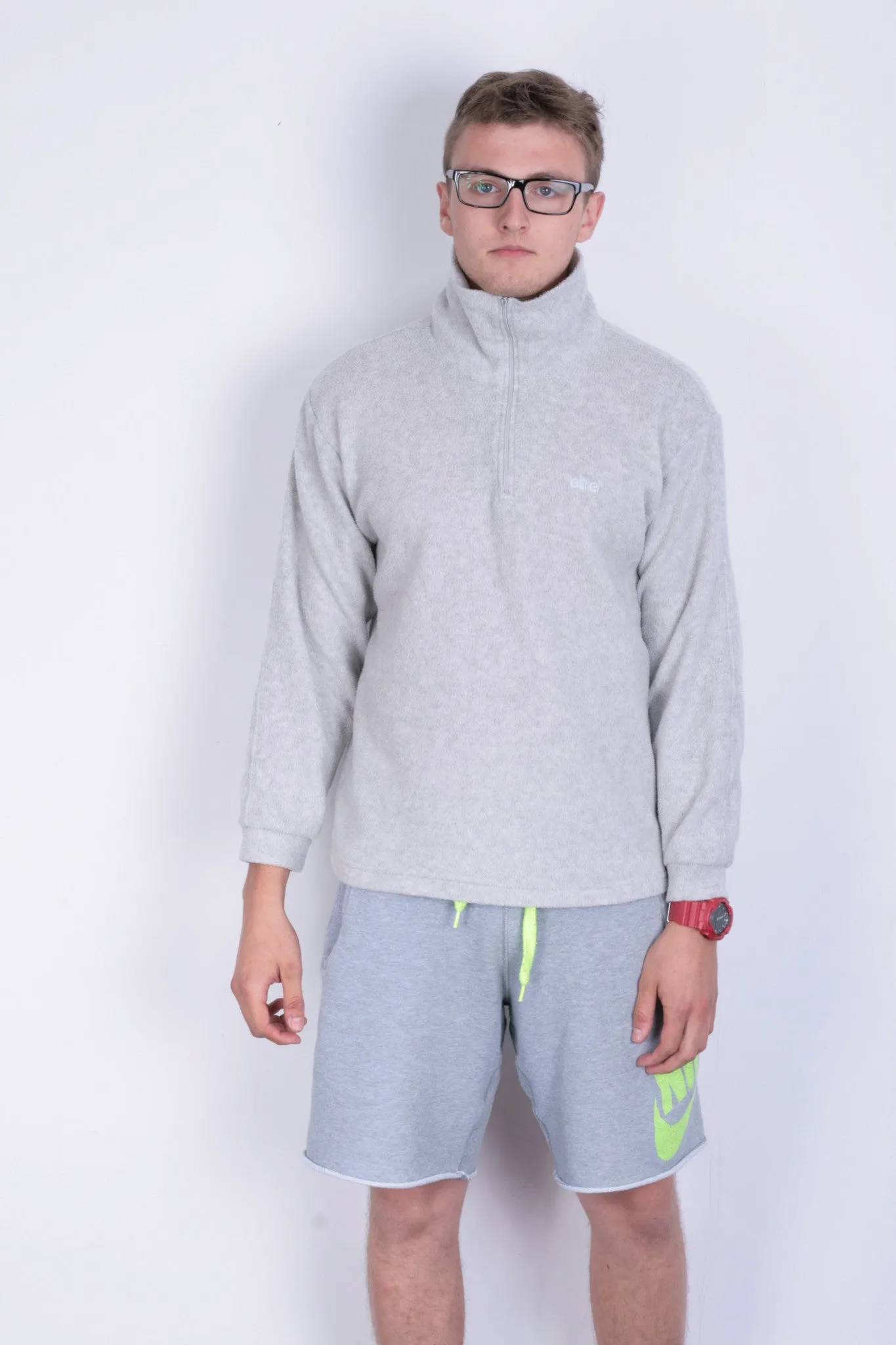 Etirel le style Sportif Mens M Sweatshirt Zip Neck Fleece Top