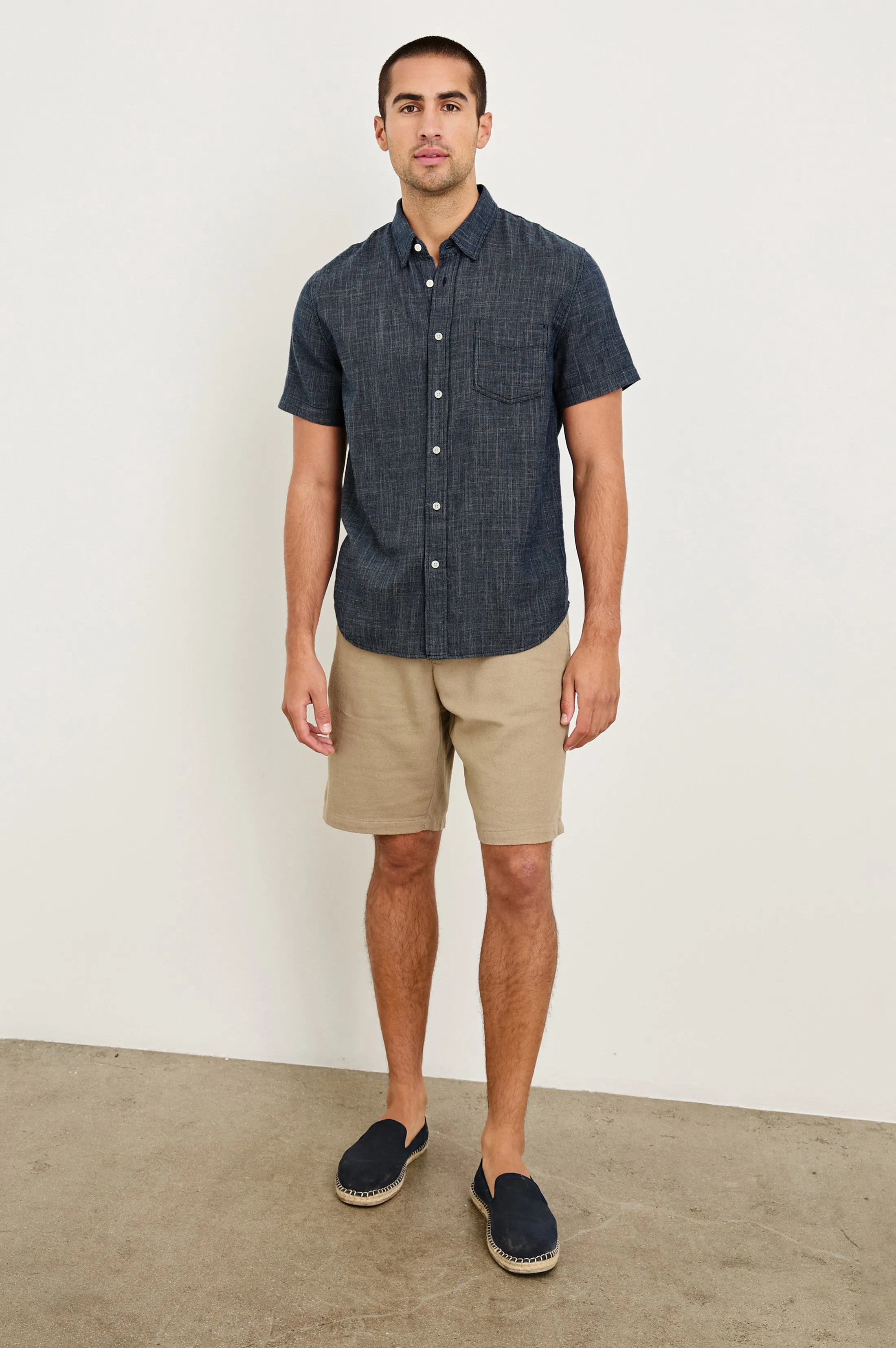 FAIRFAX RELAXED FIT SHIRT - NAVY ETCH Rails
