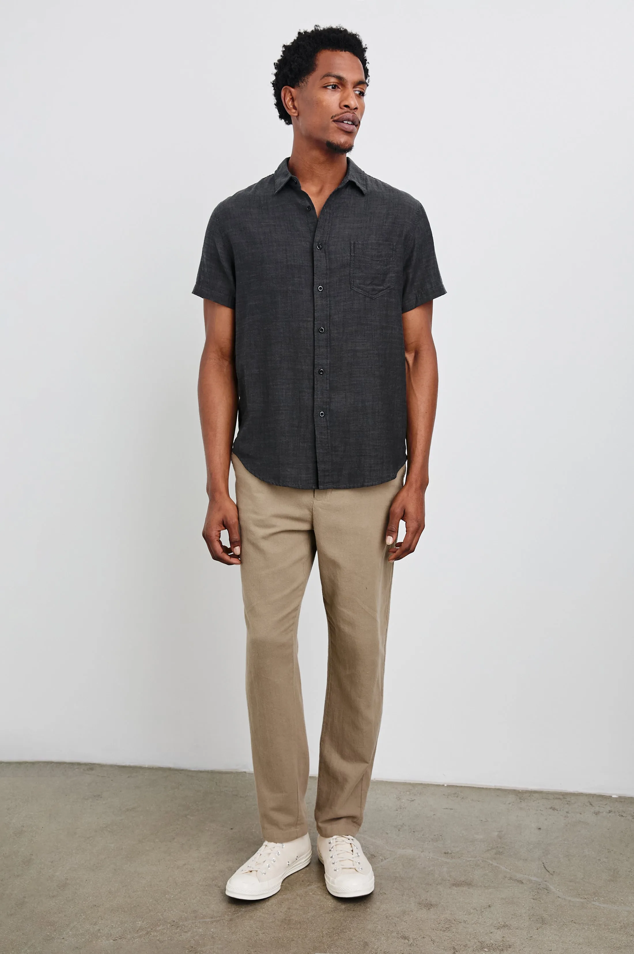 FAIRFAX SHIRT - BLACK CHAMBRAY Rails