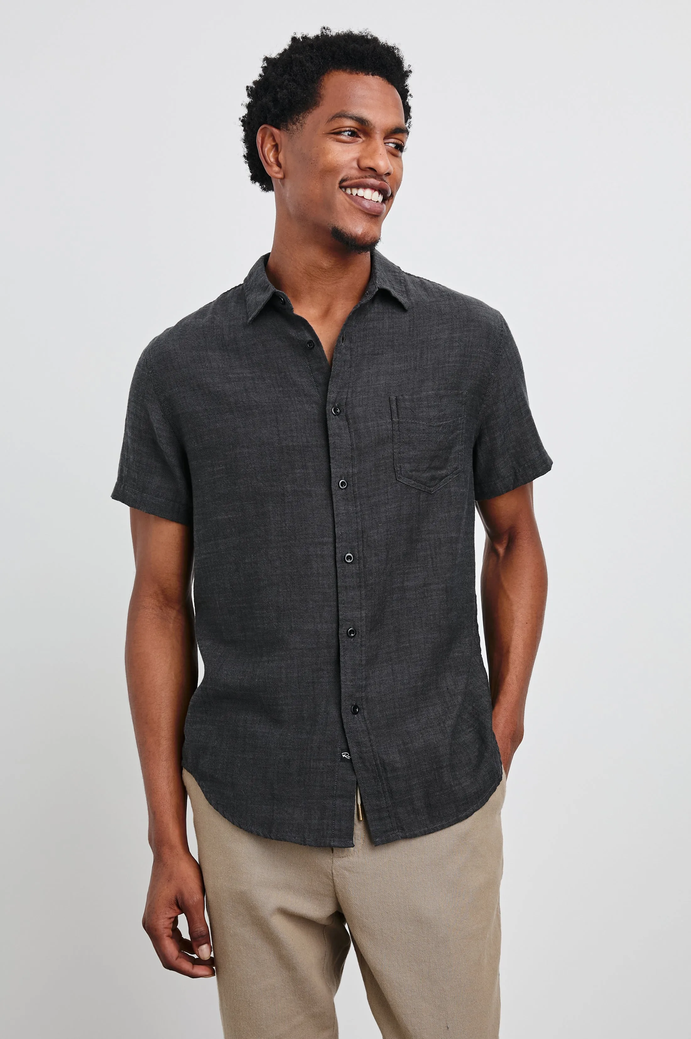 FAIRFAX SHIRT - BLACK CHAMBRAY Rails