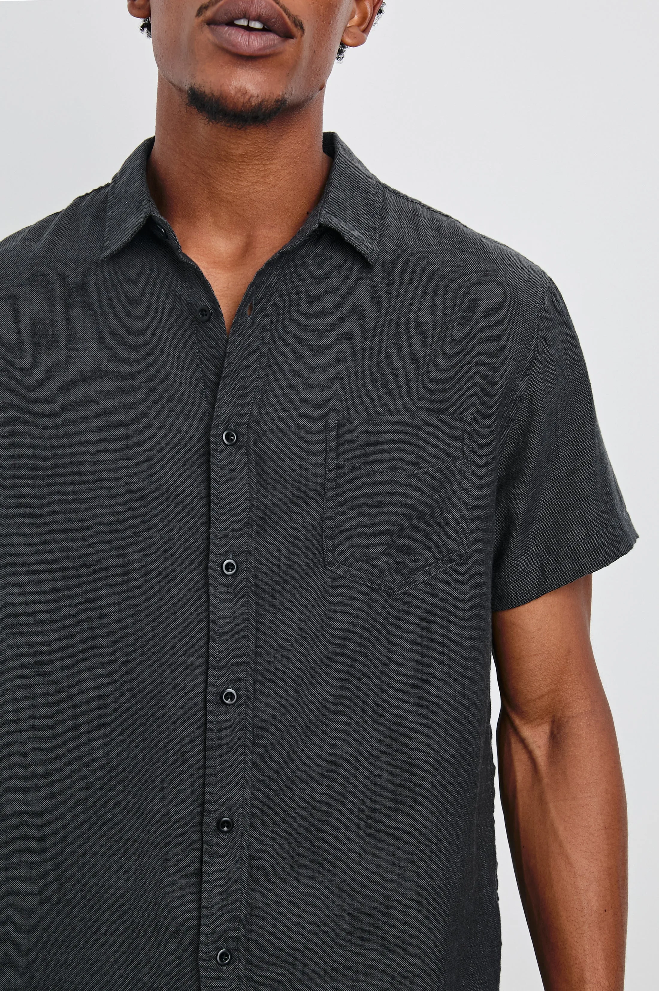FAIRFAX SHIRT - BLACK CHAMBRAY Rails