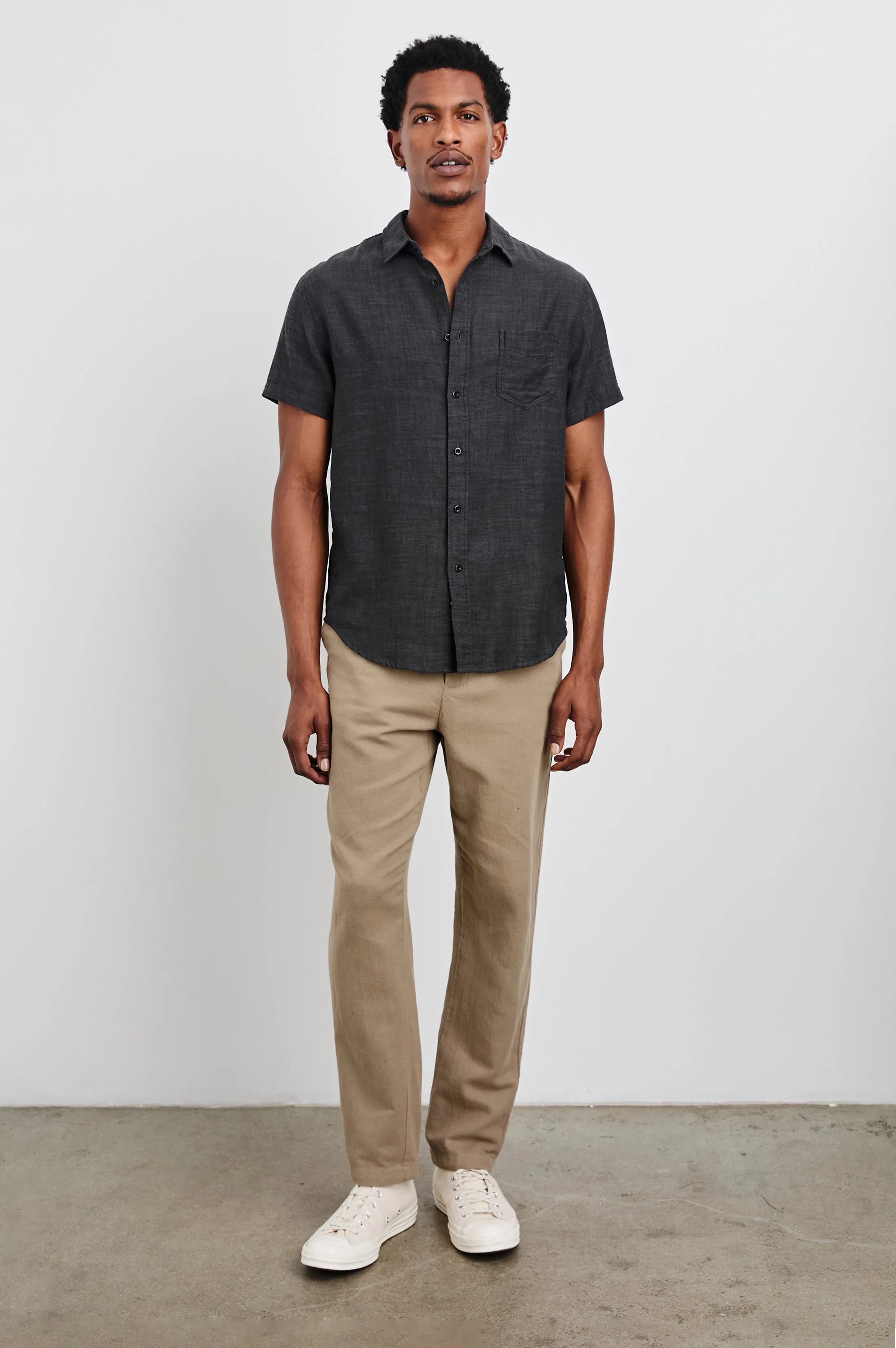 FAIRFAX SHIRT - BLACK CHAMBRAY Rails