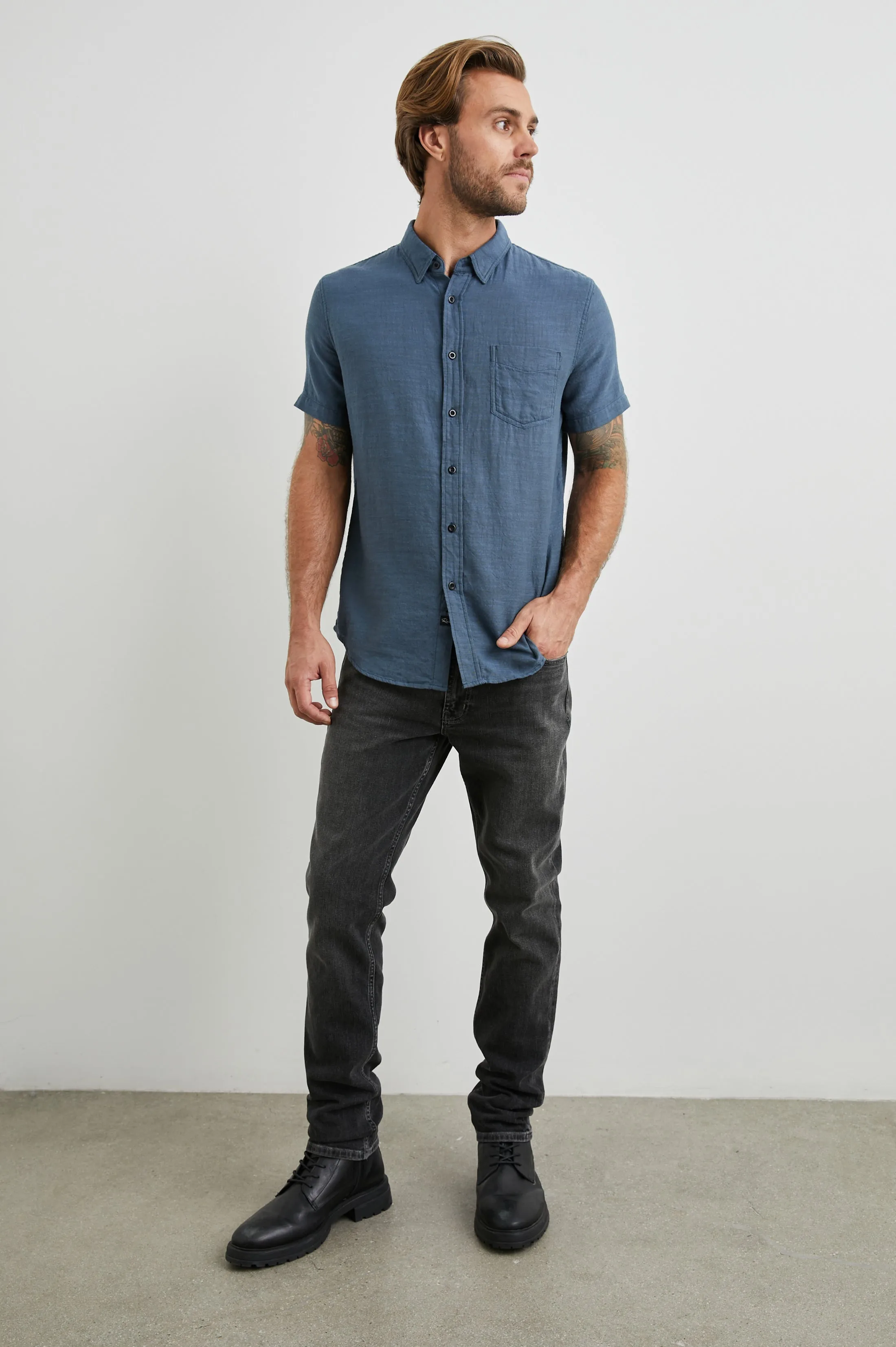 FAIRFAX SHIRT - SEA BLUE Rails