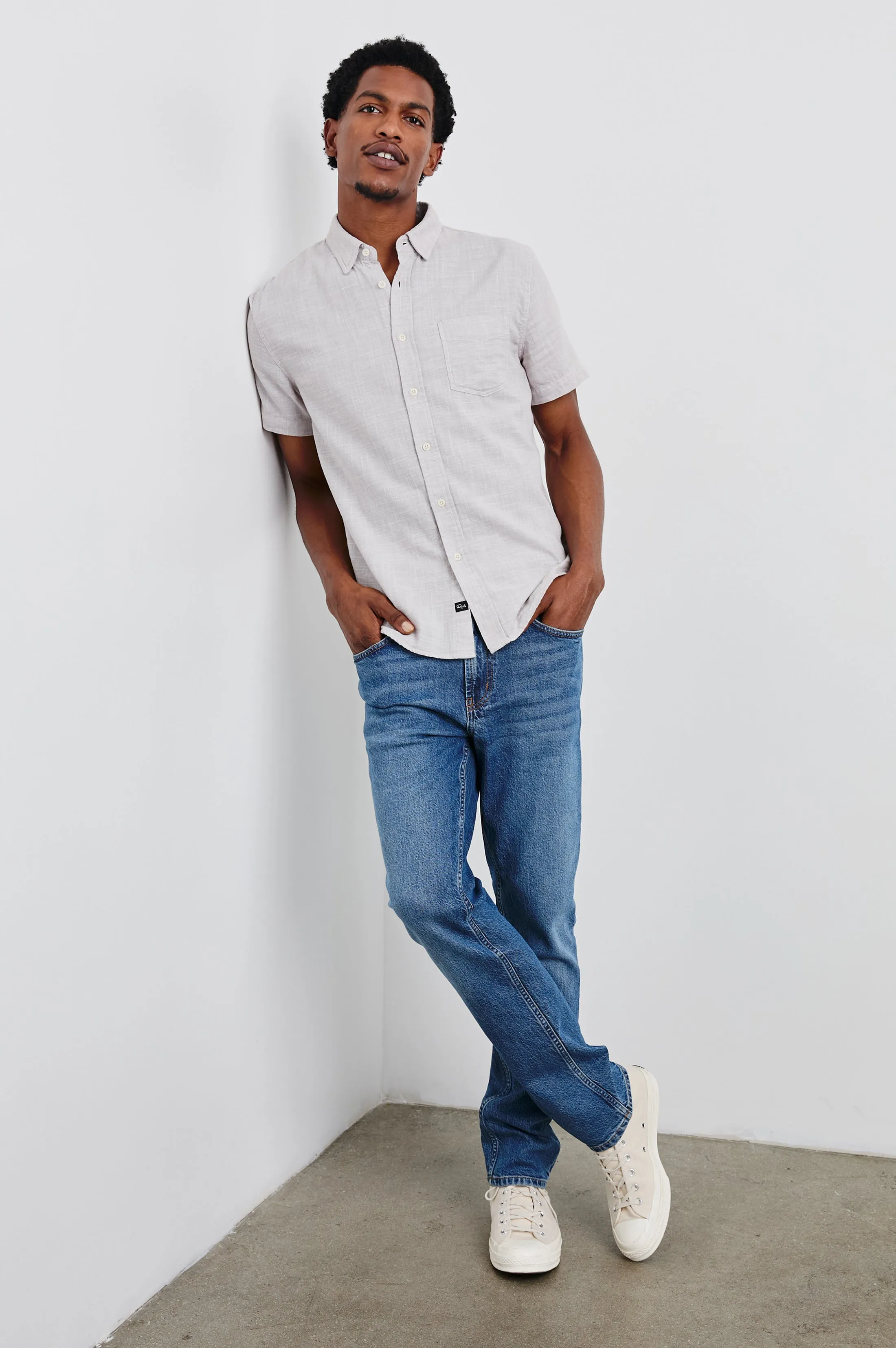 FAIRFAX SHIRT - TAHINI ETCH Rails