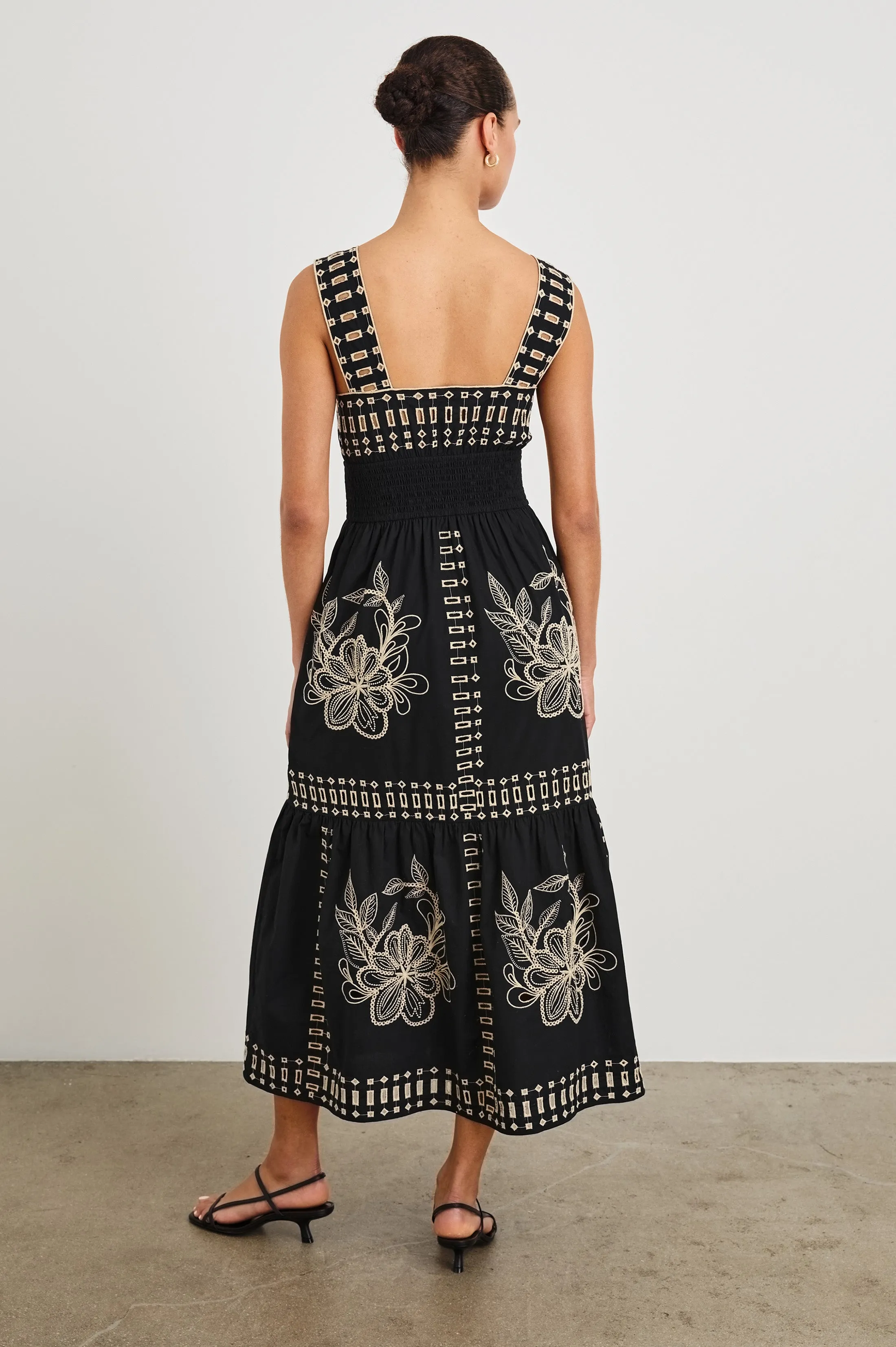 FAWN DRESS - BLACK TAN EMBROIDERY Rails