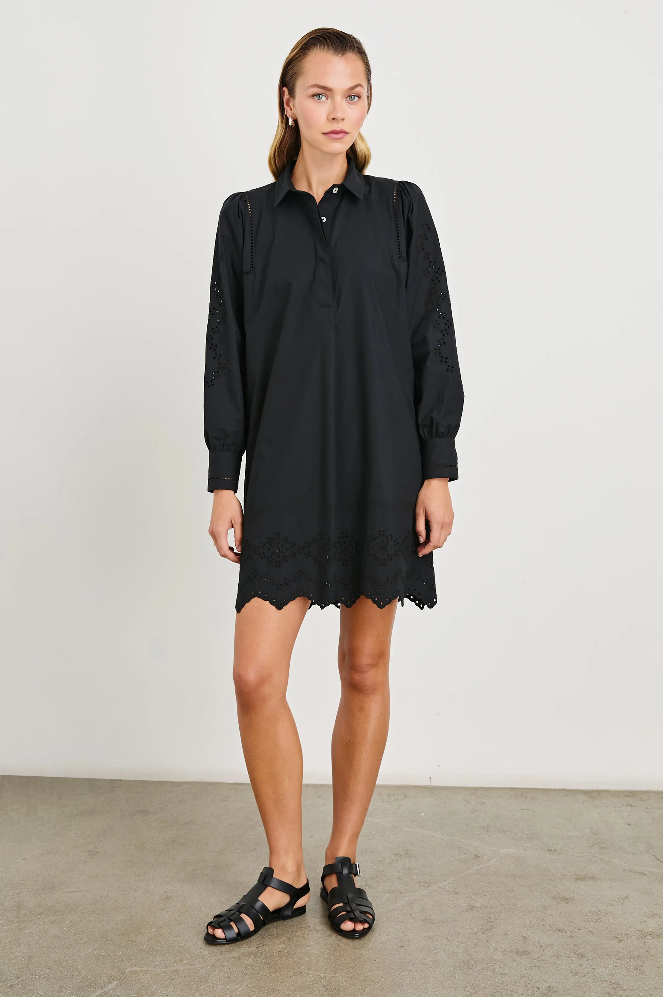 FERNANDA DRESS - BLACK EYELET Rails
