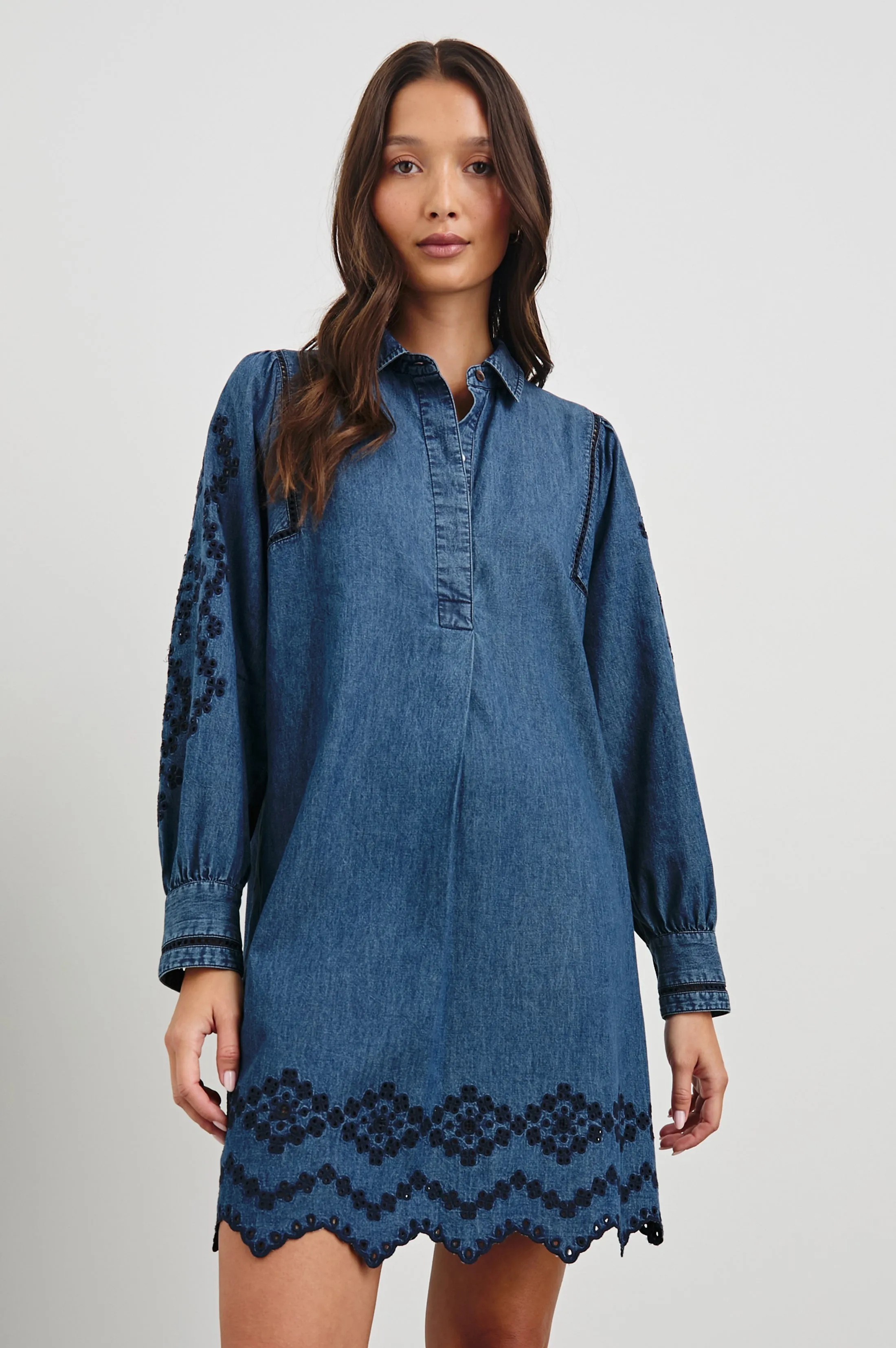 FERNANDA DRESS - DARK VINTAGE WASH Rails