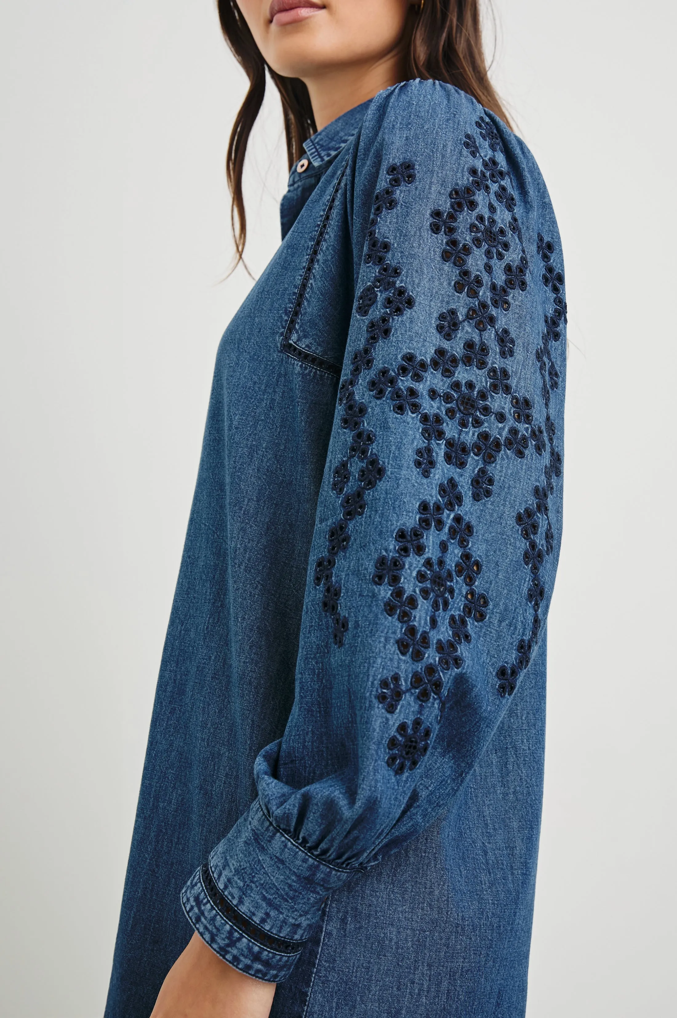 FERNANDA DRESS - DARK VINTAGE WASH Rails