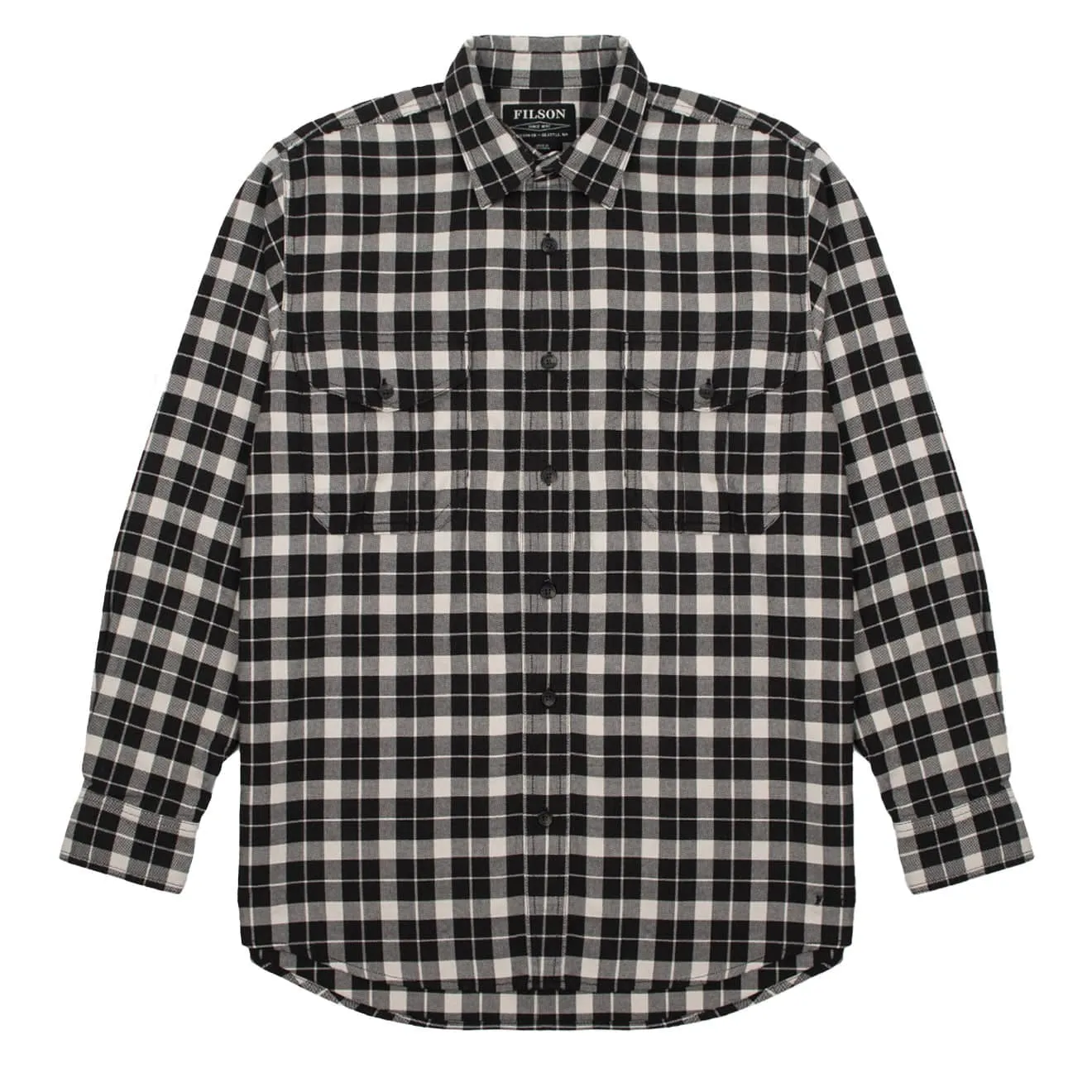 Filson Lightweight Alaskan Guide Shirt Brown Heather / Light Khaki