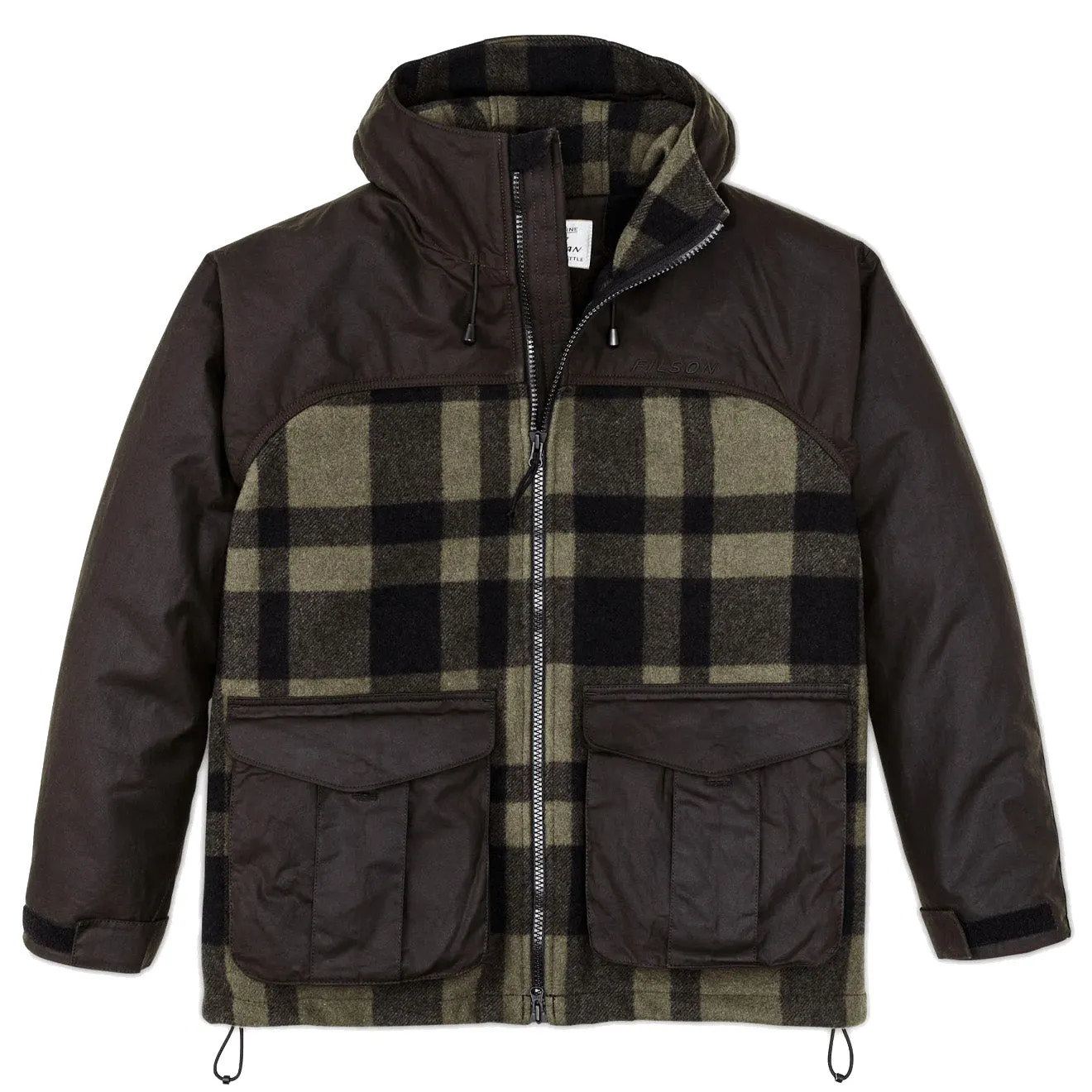 Filson Mackinaw Hunting Jacket Otter Green / Black Plaid