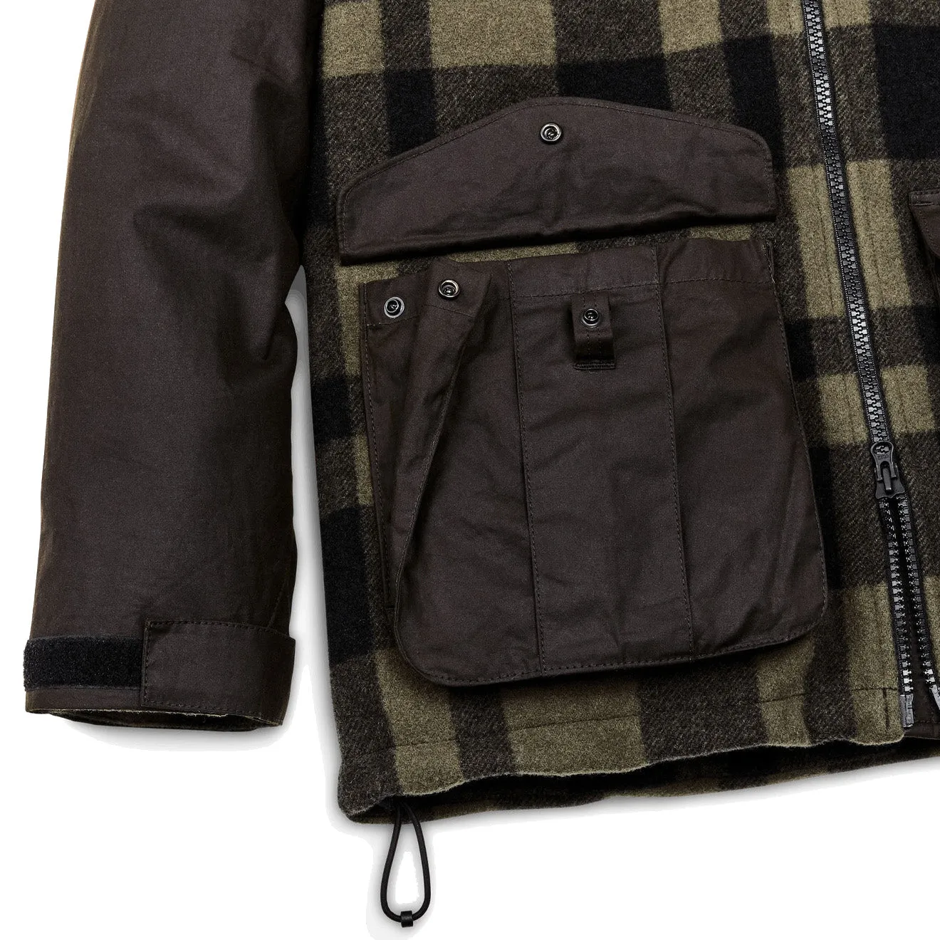 Filson Mackinaw Hunting Jacket Otter Green / Black Plaid