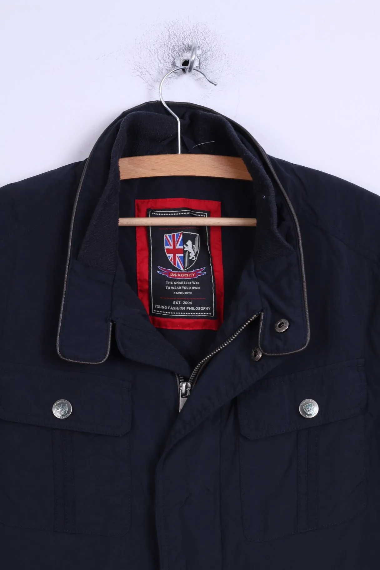 Finshley & Harding Mens 52 M Jacket Navy Nylon Waterproof Casual Top