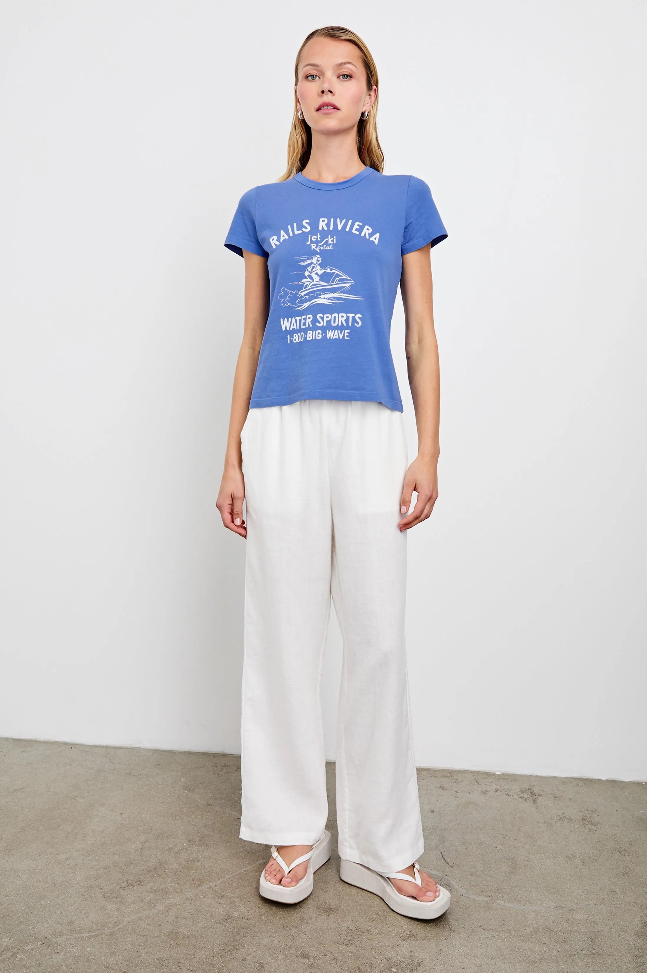 FITTED CREW T-SHIRT - RAILS RIVIERA Rails