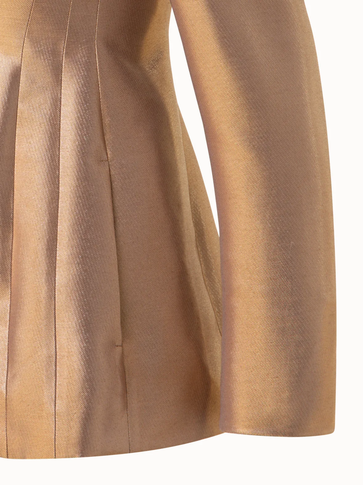 Fitted Single Breasted Jacket in Golden Lurex Akris