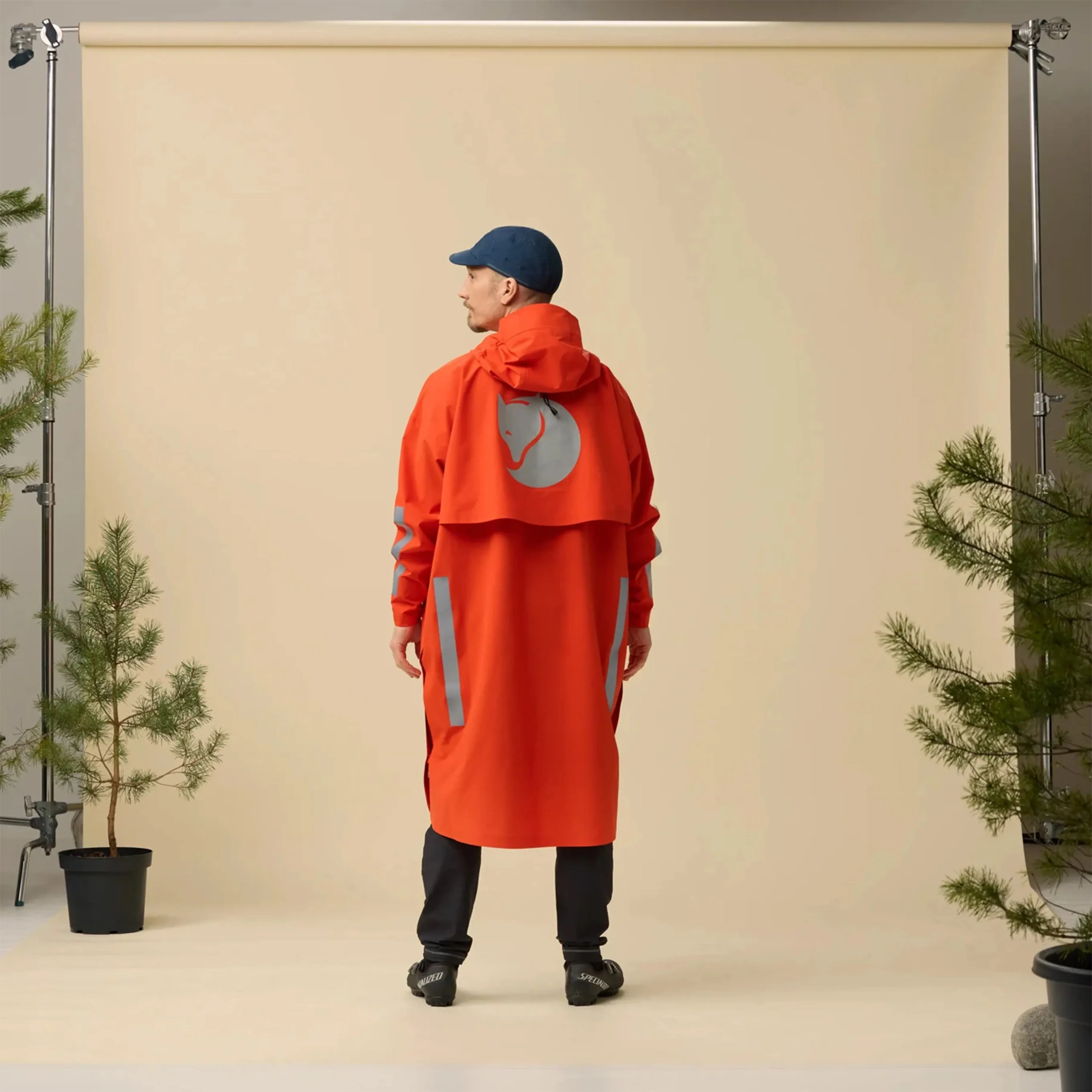 Fjallraven Hoja Rain Fox Poncho Flame Orange
